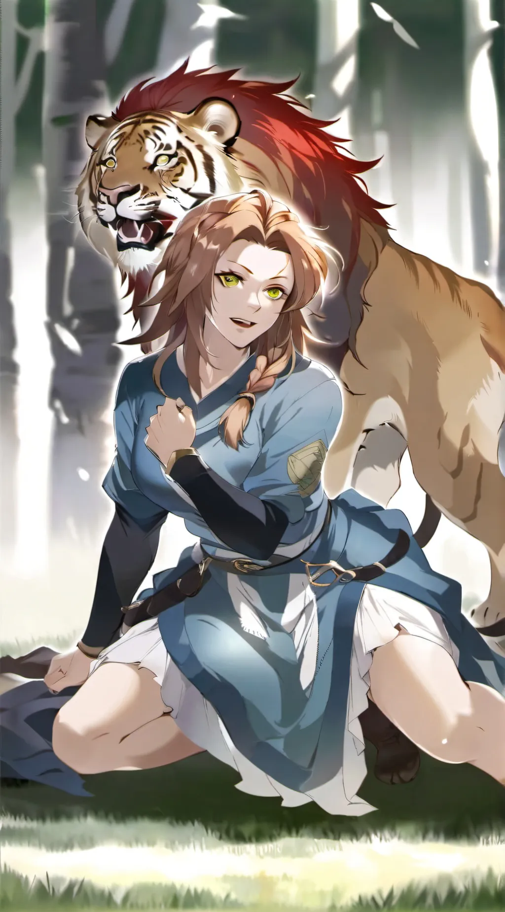 ai character: Leona🍃 background
