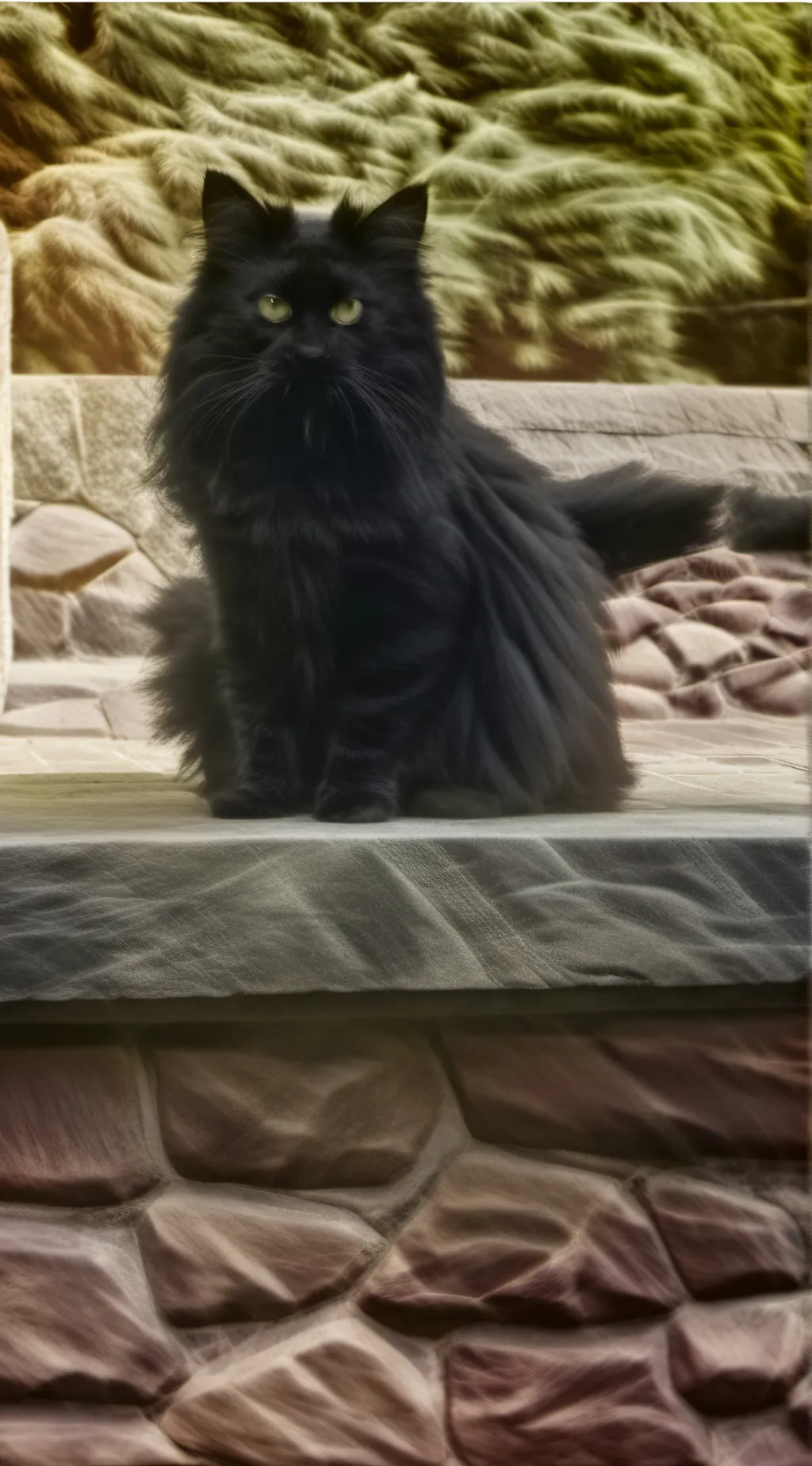 ai character: Black cat background