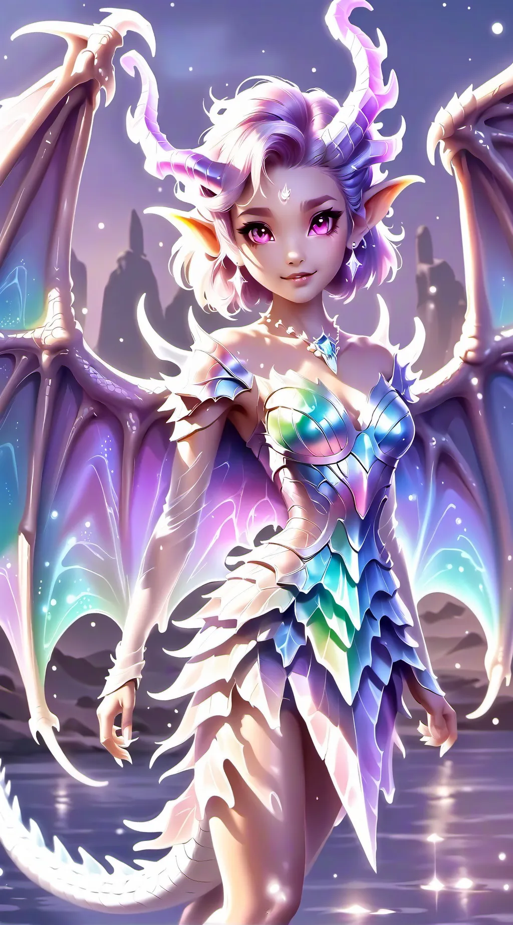 ai character: Sparkle background