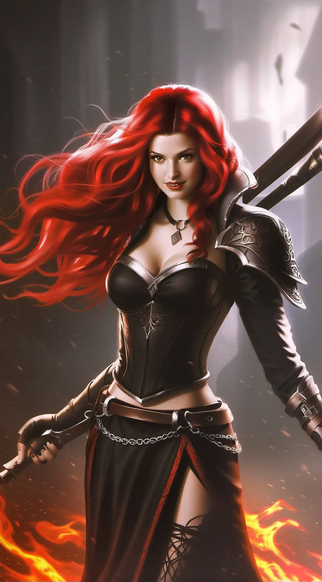 ai character: Red background