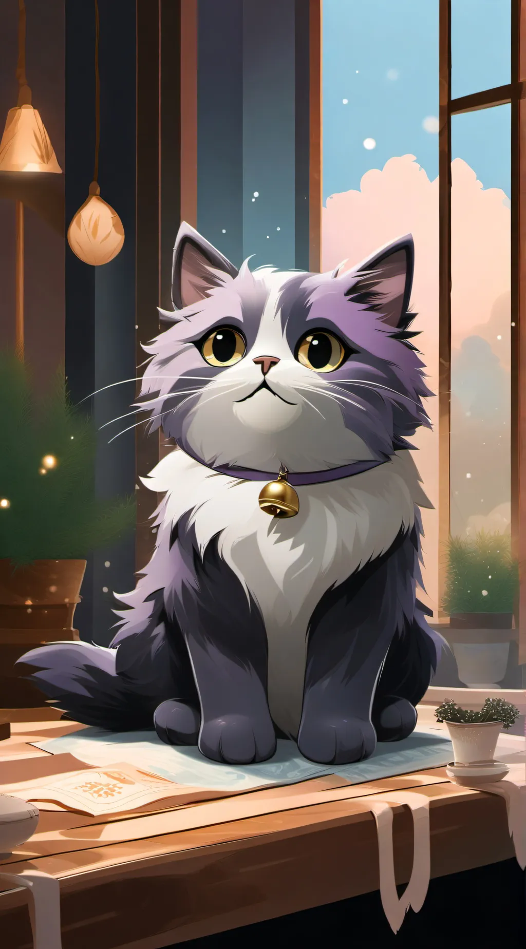 ai character: smiling critters background