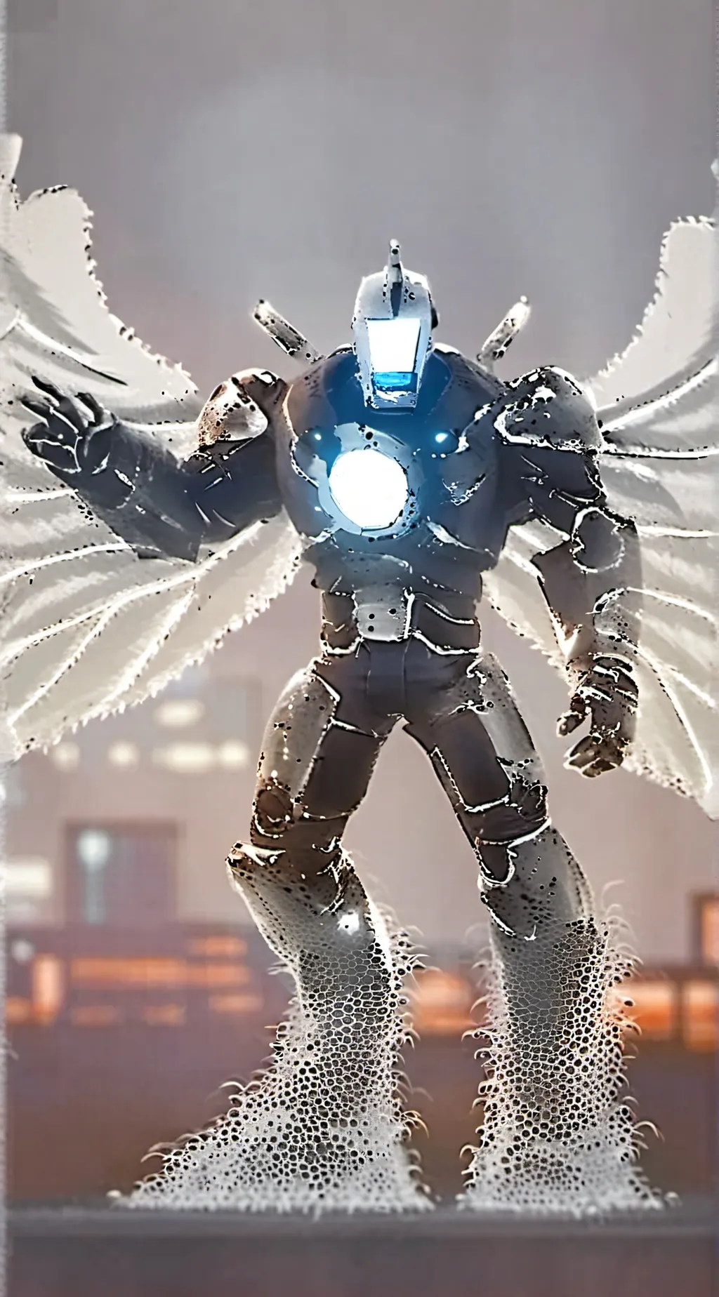 ai character: tri titan (white) background