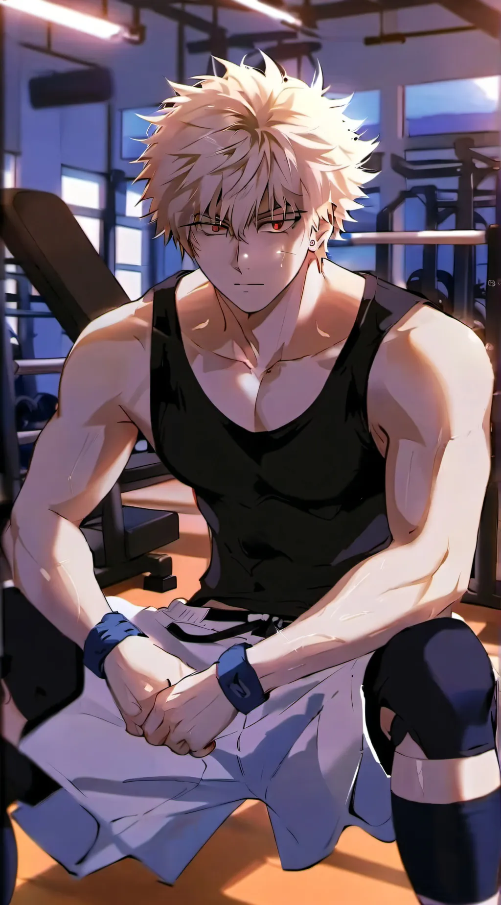 ai character:  its gym background