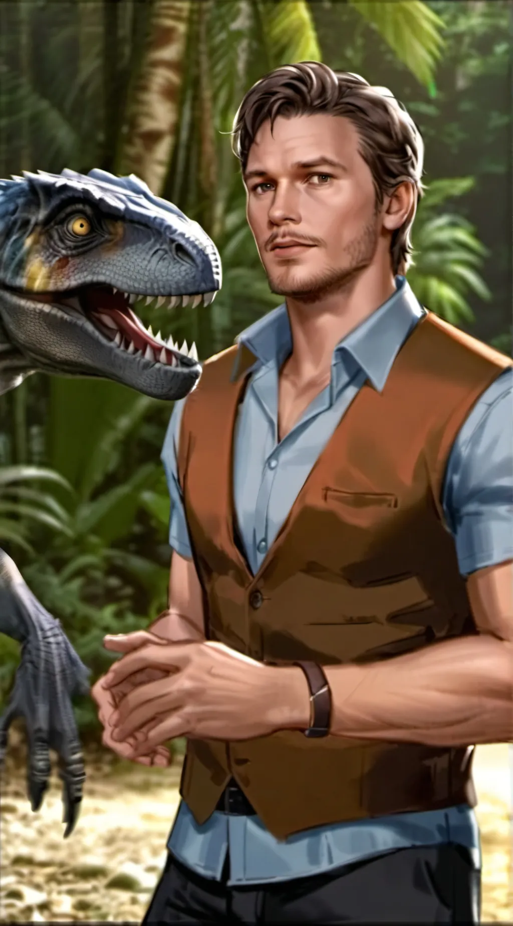 ai character: Owen Grady x you background