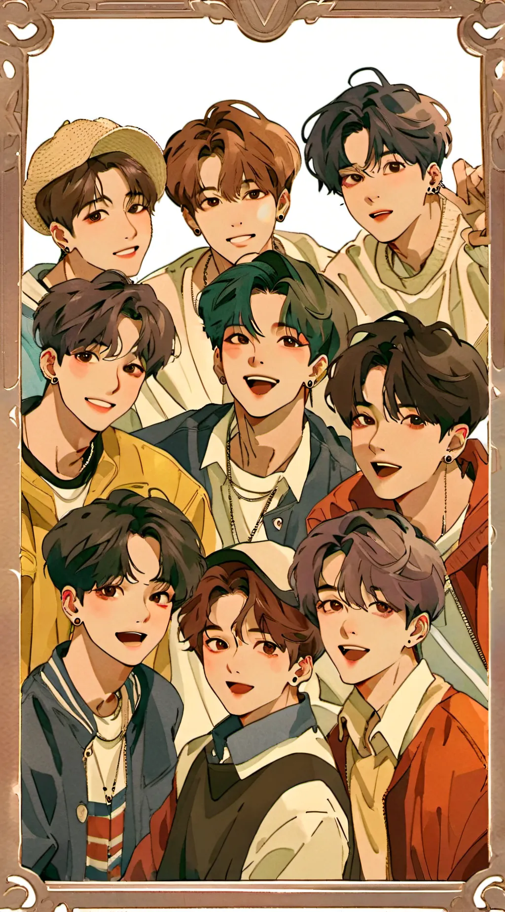 ai character: SKZ💅🏻✨ background
