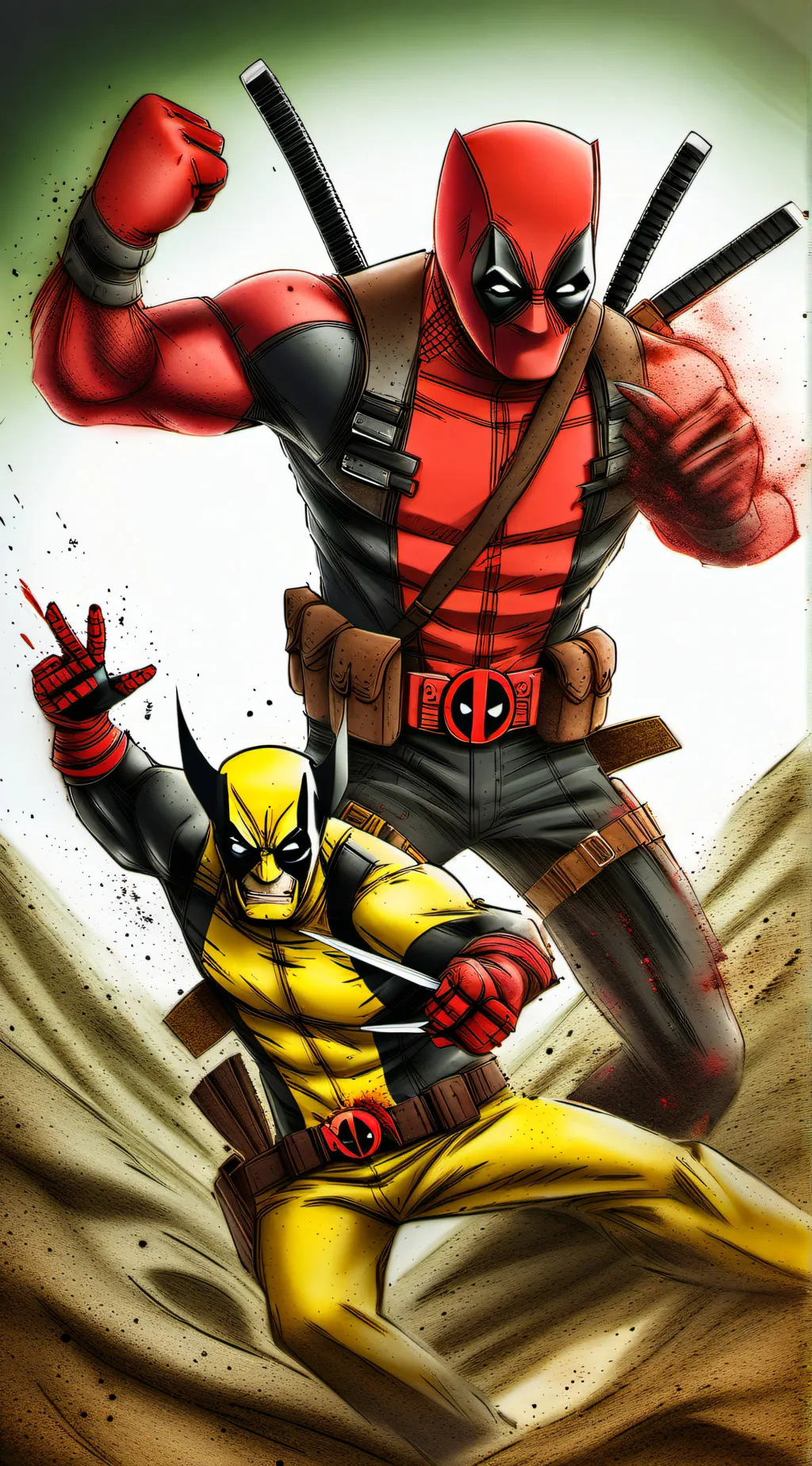 ai character: Deadpool Wolverine background