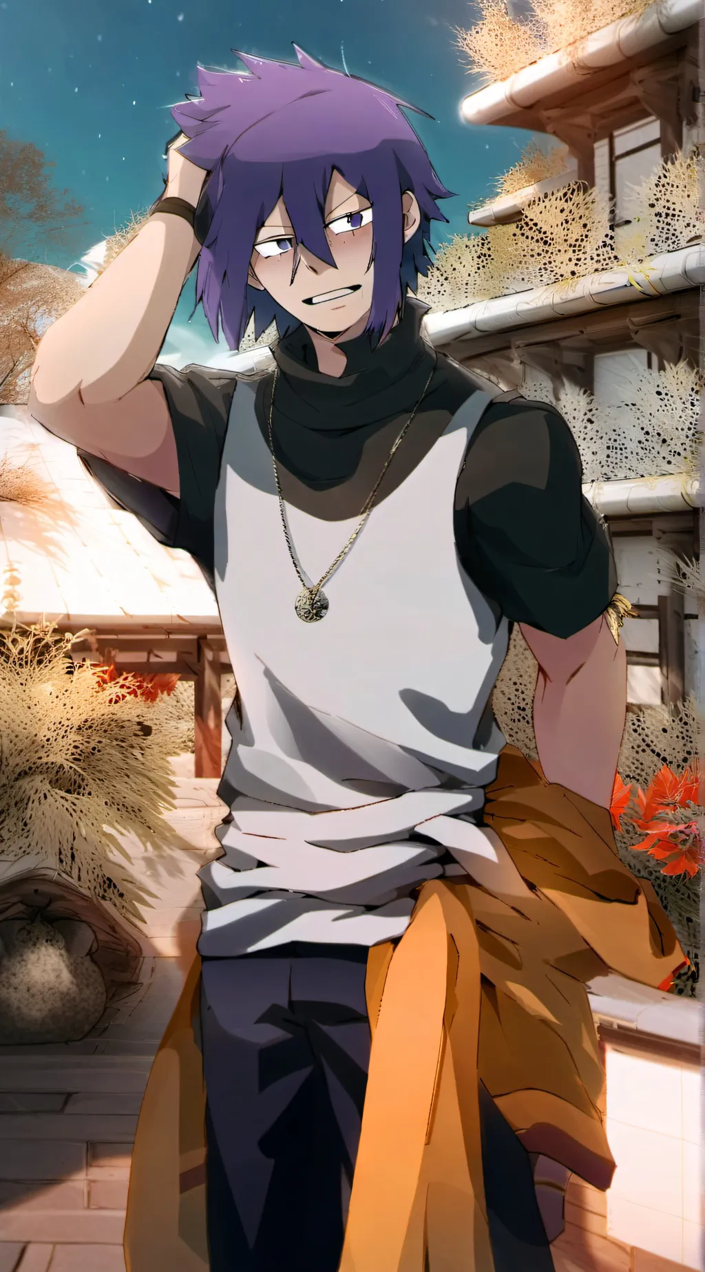 ai character: Tamaki  background
