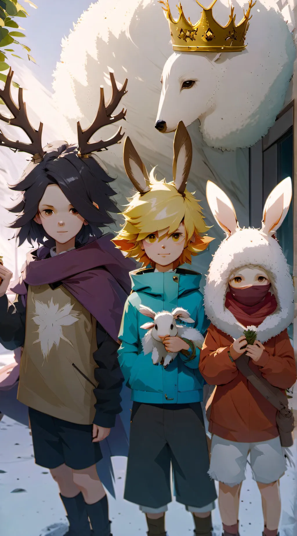 ai character: Harpy hare  background