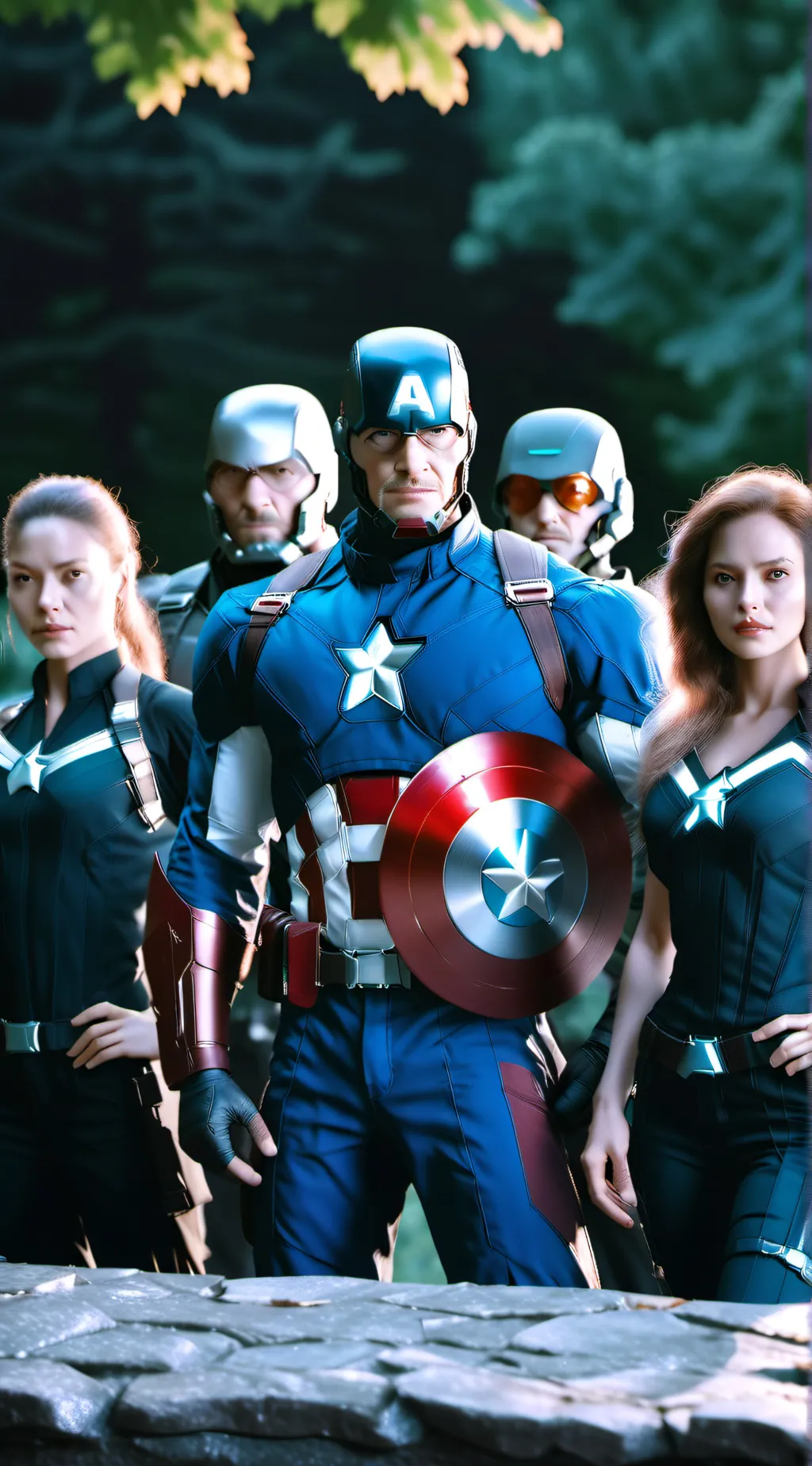ai character: The Avengers background
