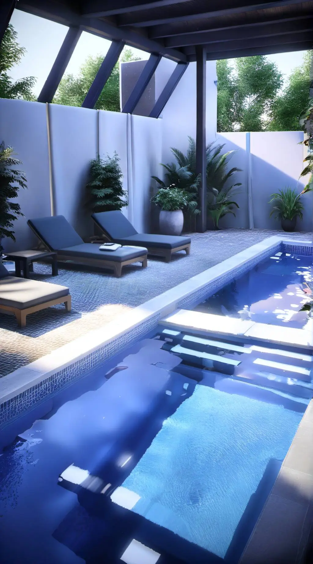 ai character: sam and colby pool background