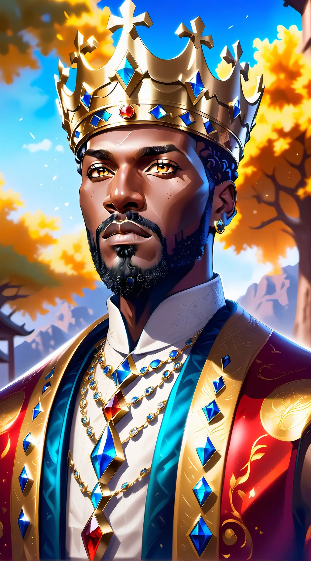 ai character: King Mathias  background