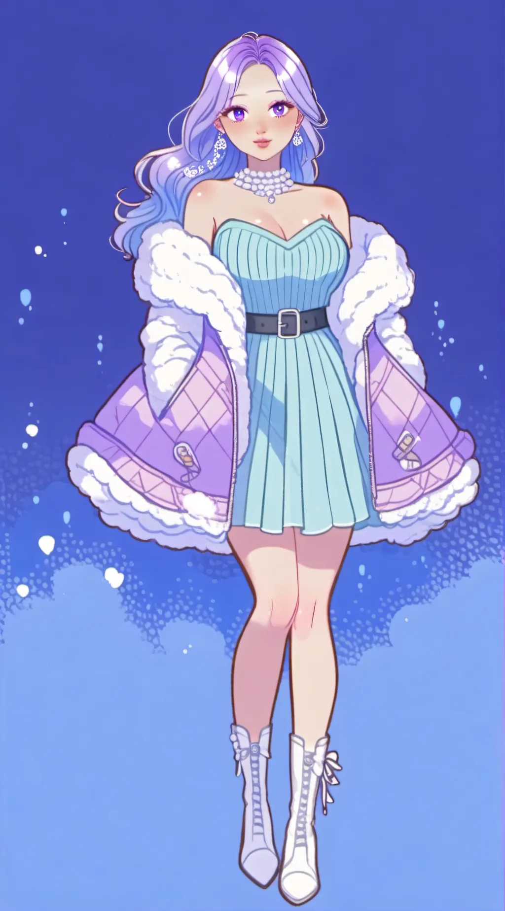 ai character: lilac background