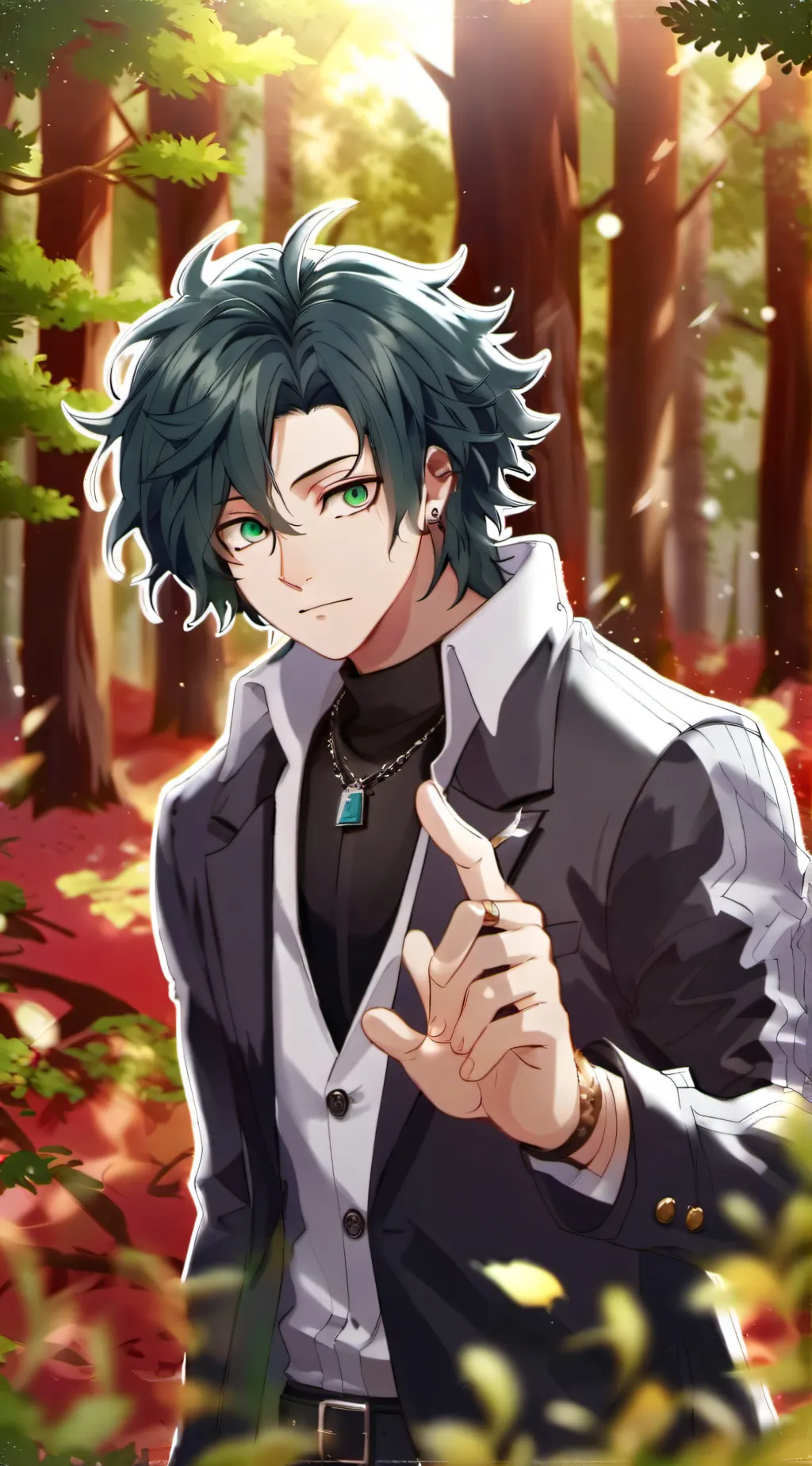 ai character: Mha Happy hare  background