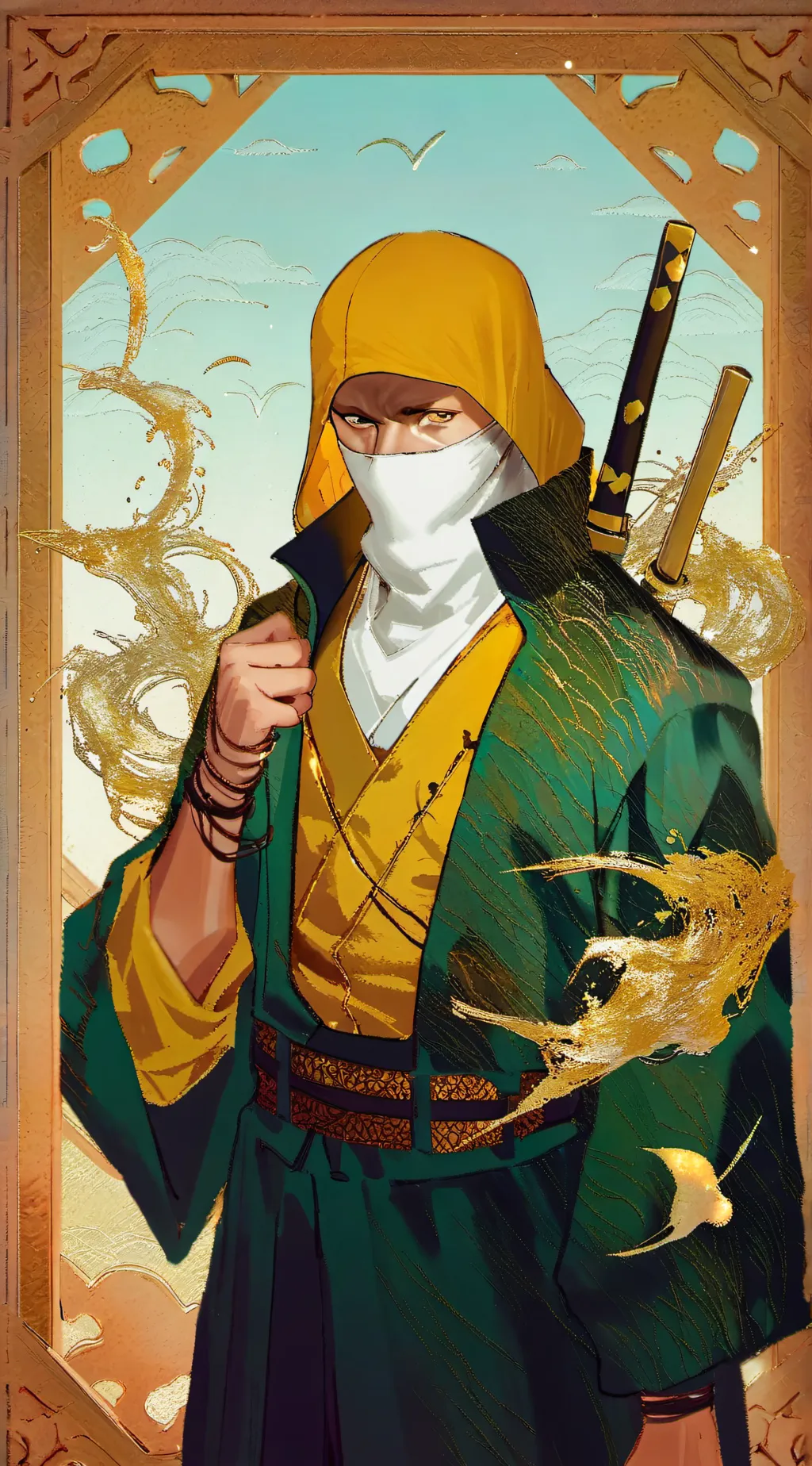 ai character: The gemstone ninja background