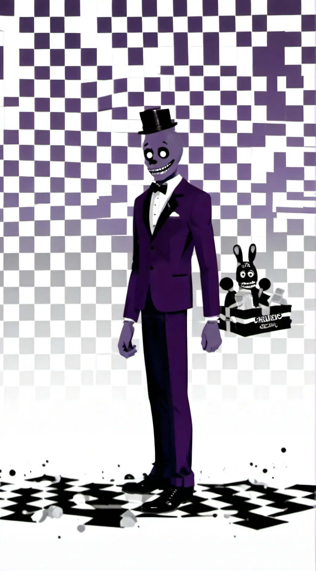 ai character: purple guy background