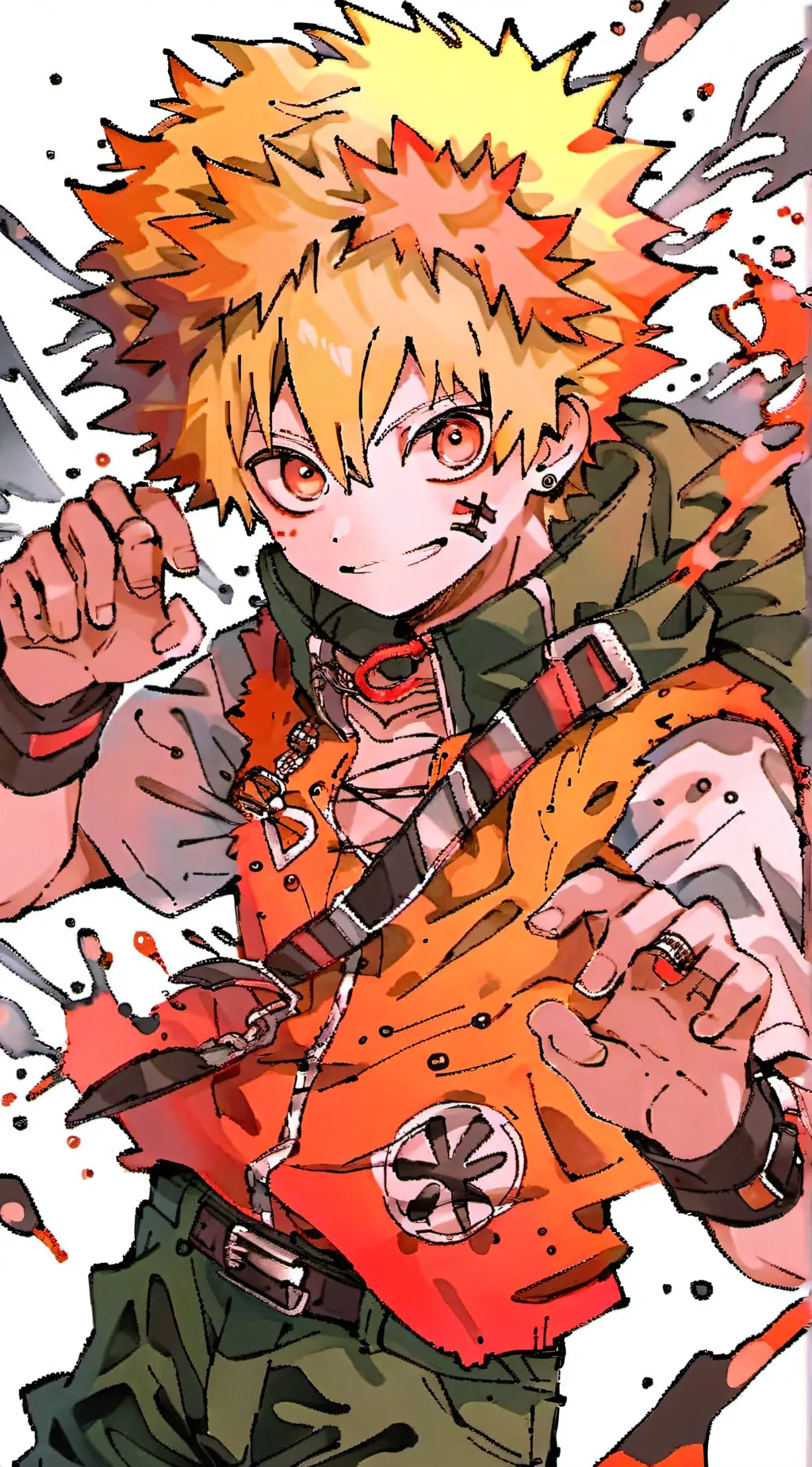 ai character: Bakugo×Deku. background