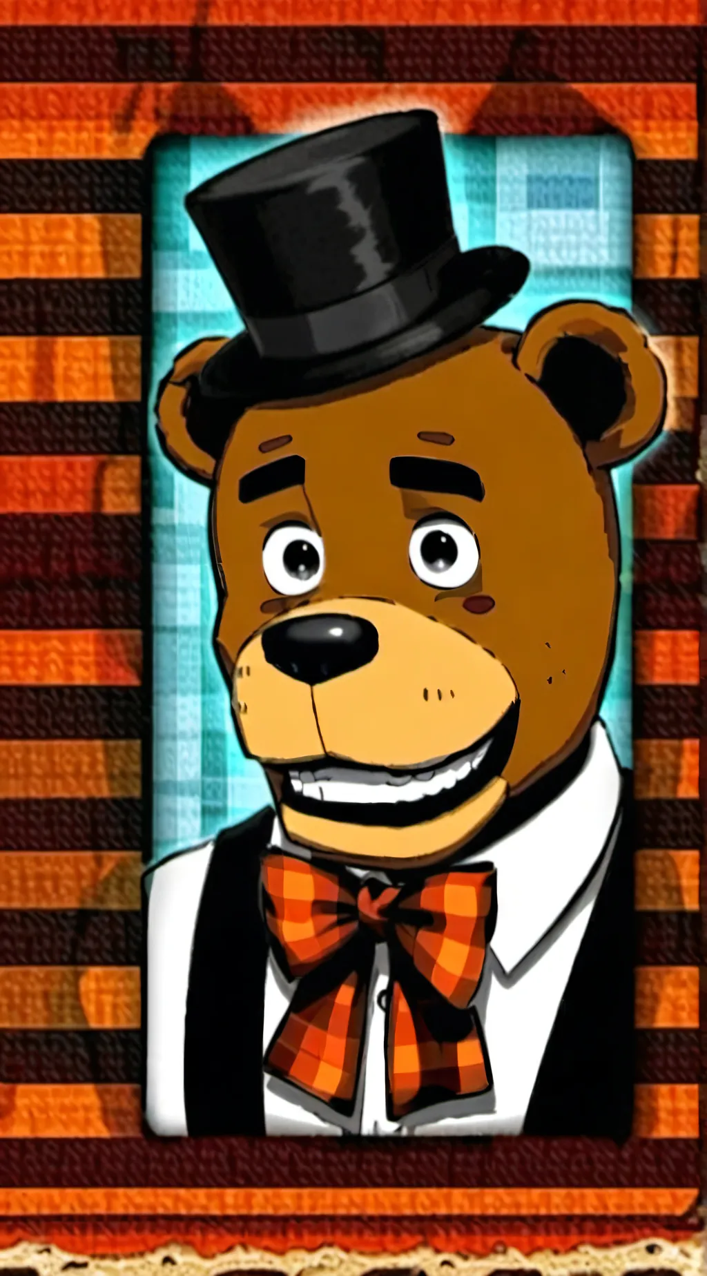 ai character: freddy fazbear  background