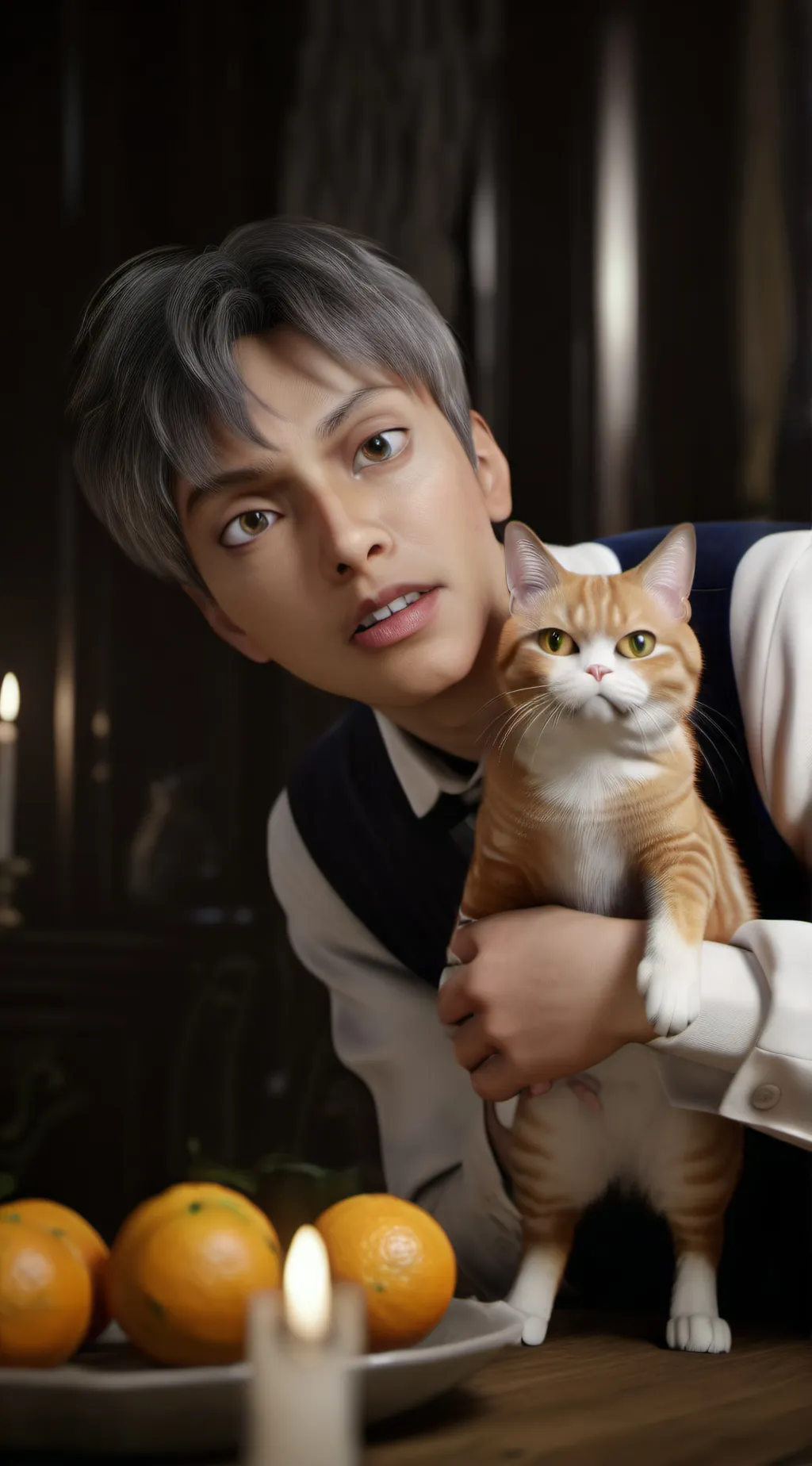 ai character: camera starer background