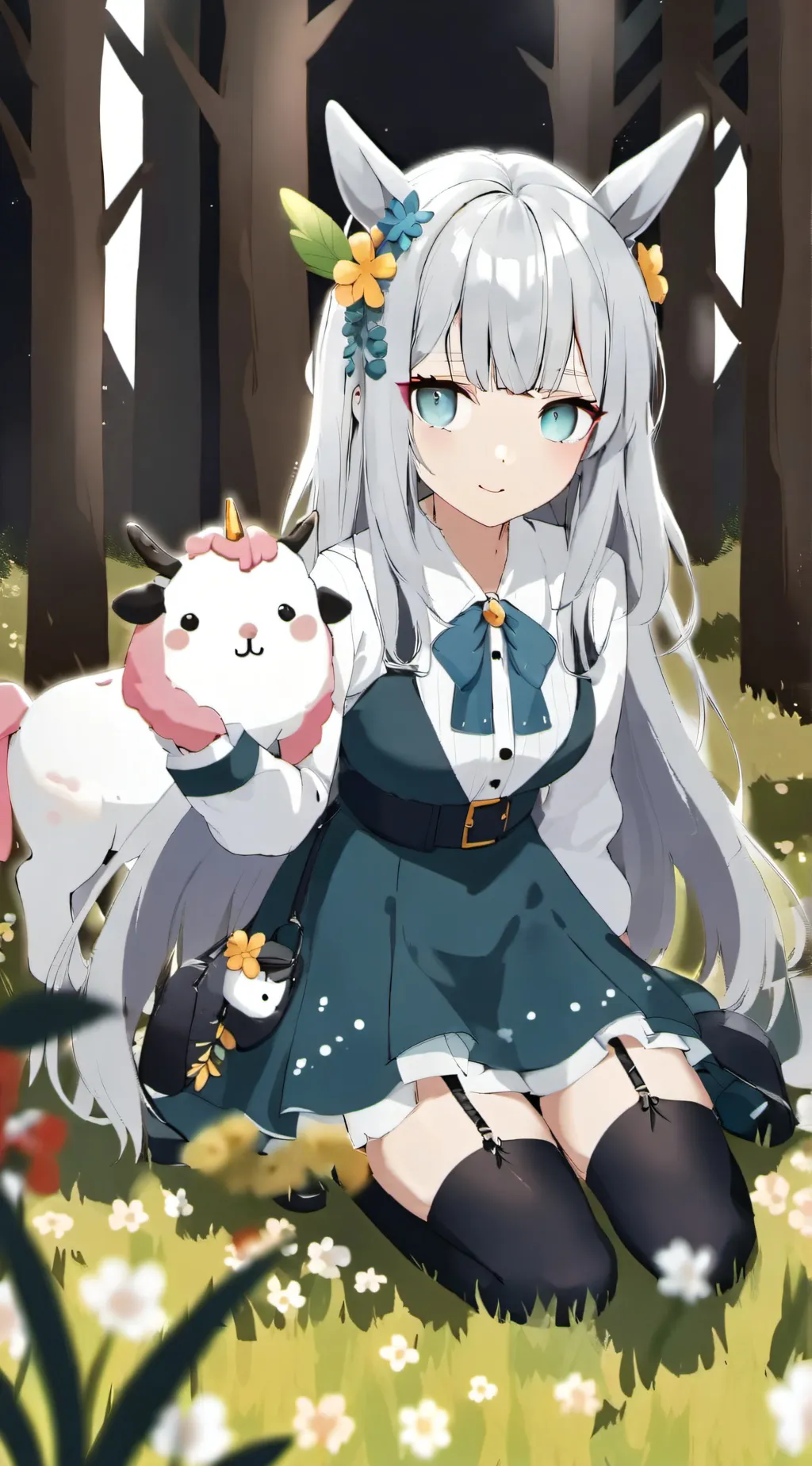 ai character: crafty corn X you. background