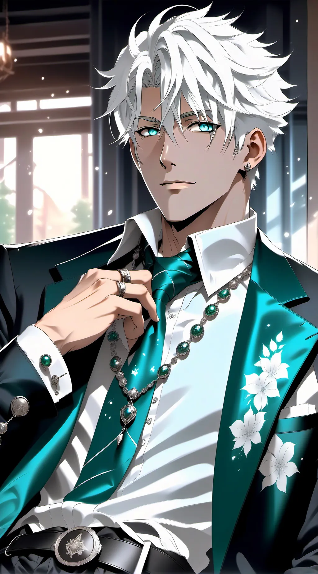 ai character: gojo Satoru background
