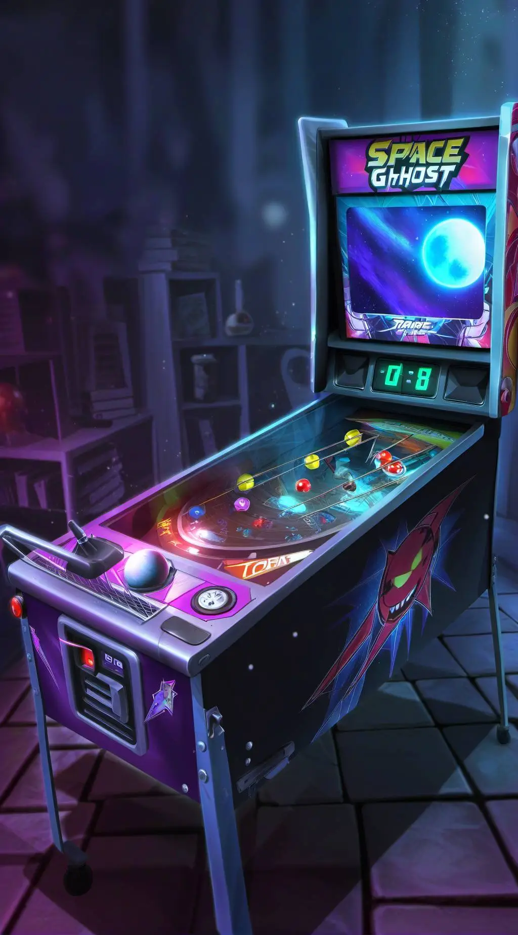 ai character: Space Ghost Ball background