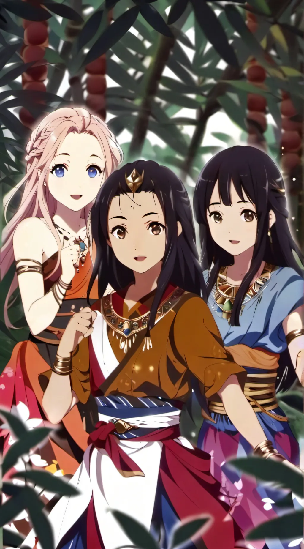 ai character: Amazonian girls background