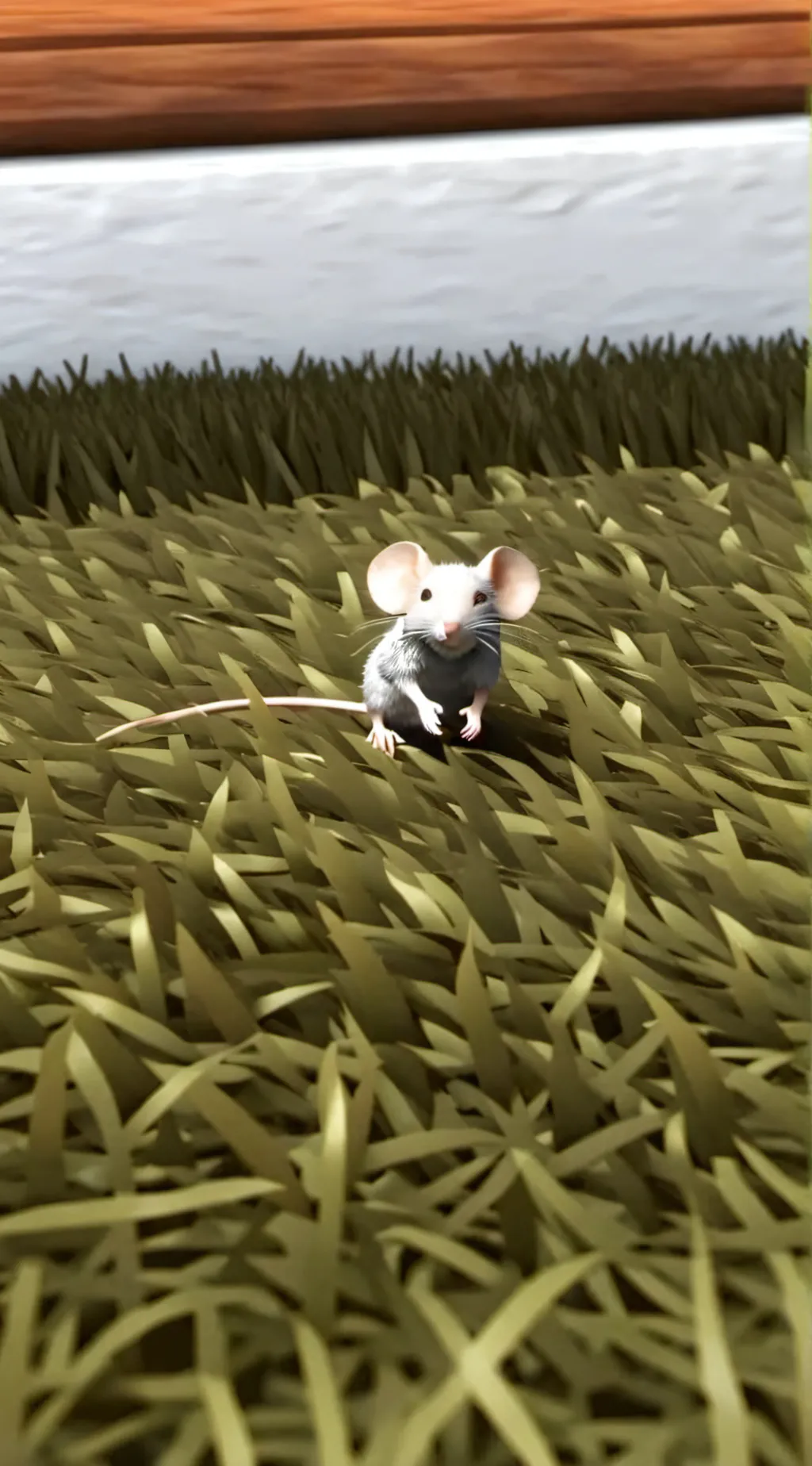 ai character: Mouse With a house background