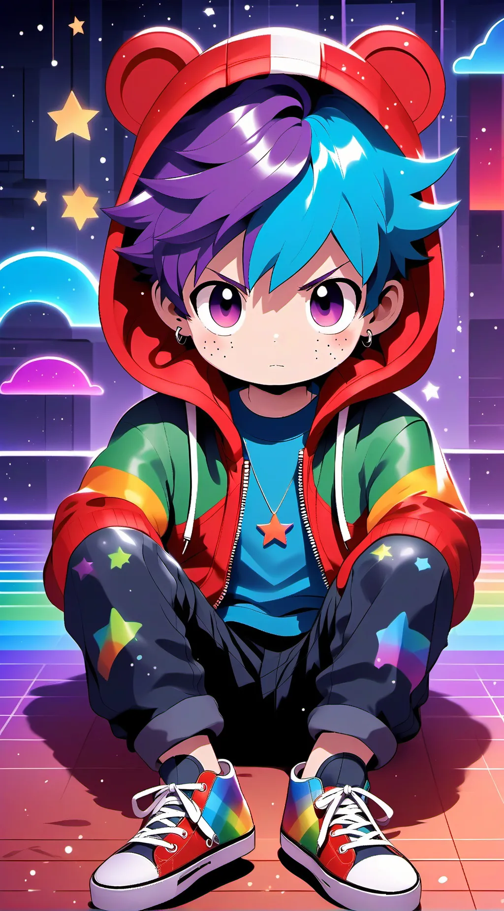 ai character: rainbow friends background