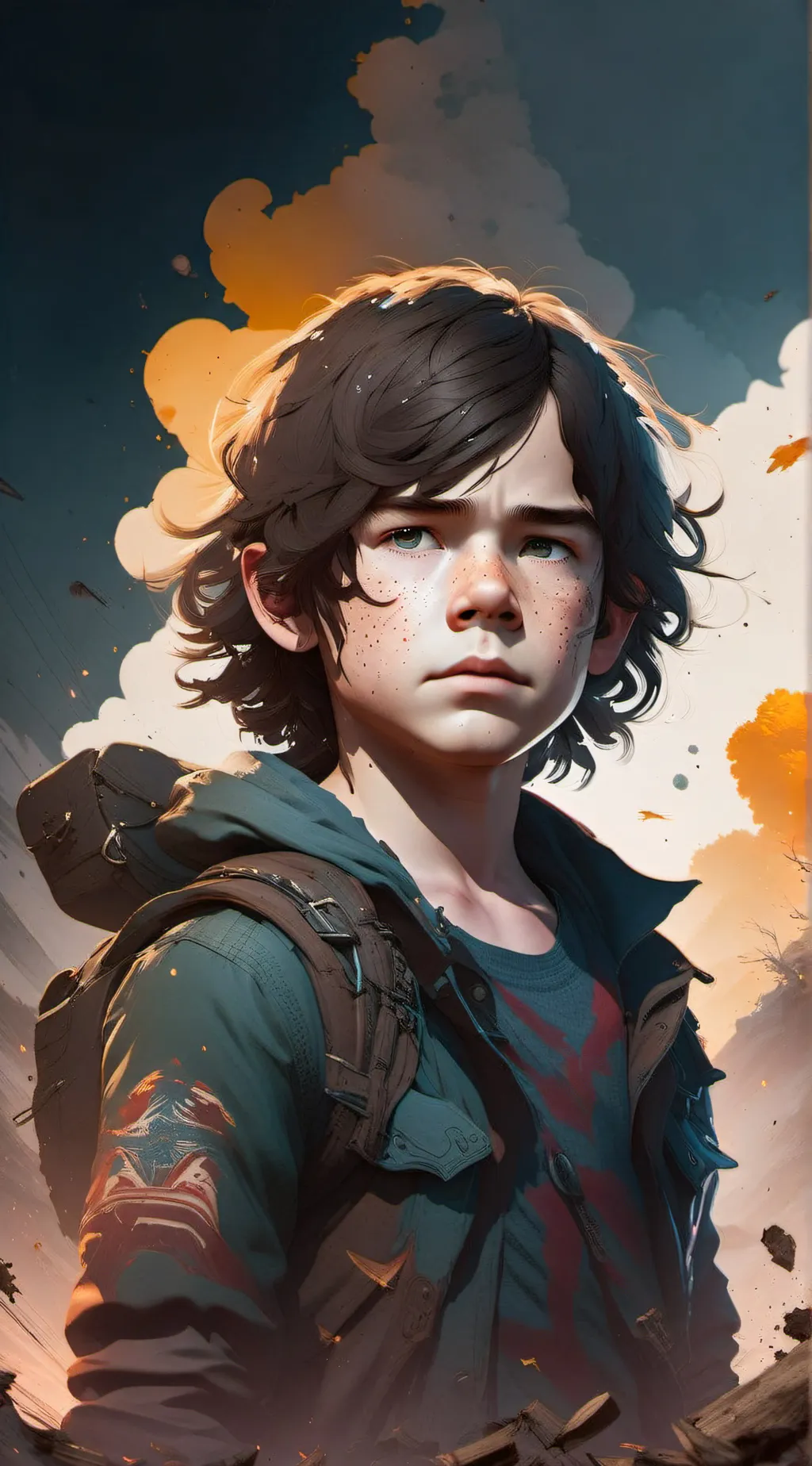 ai character: Carl grimes😍 background