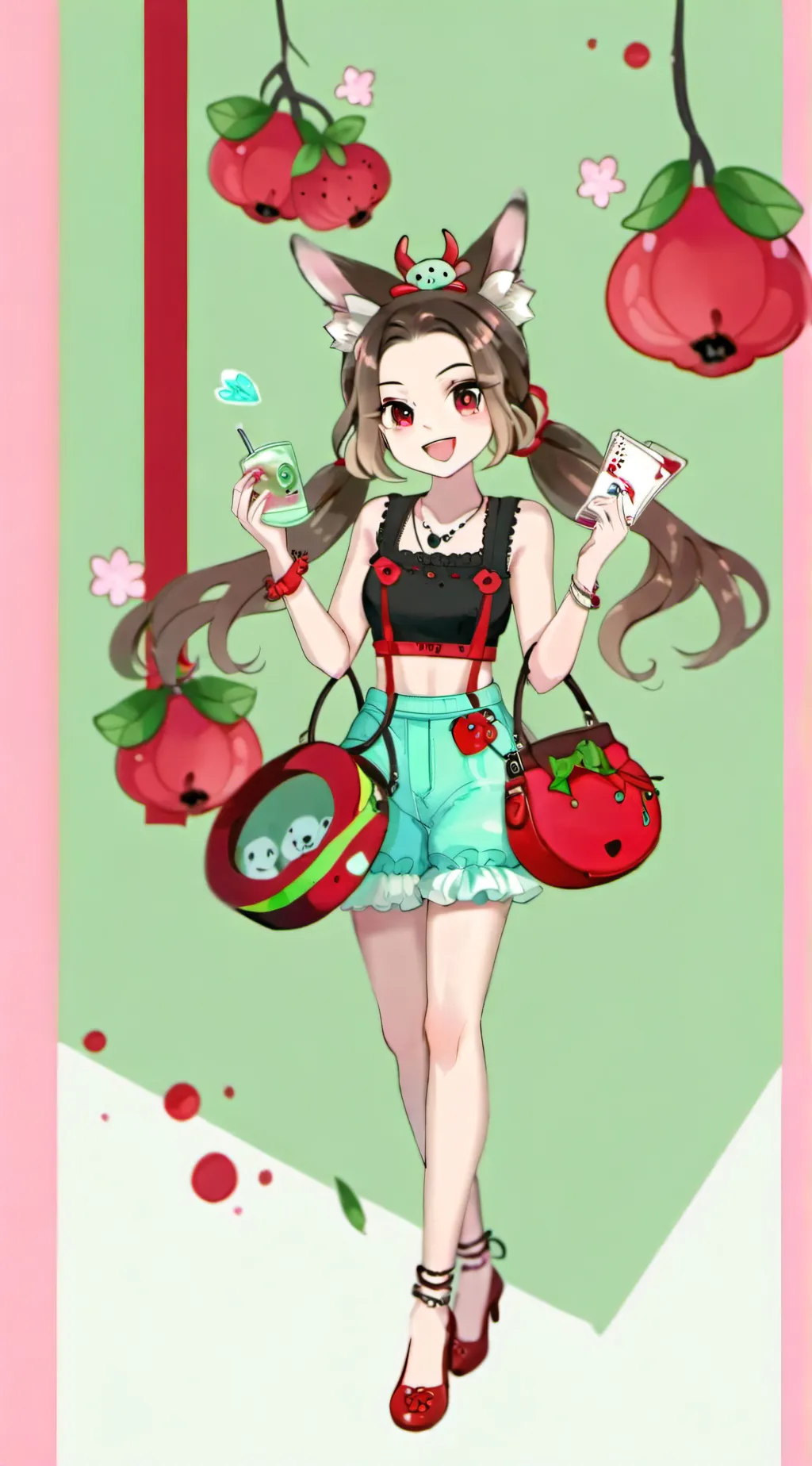 ai character: Ibella sleepover background