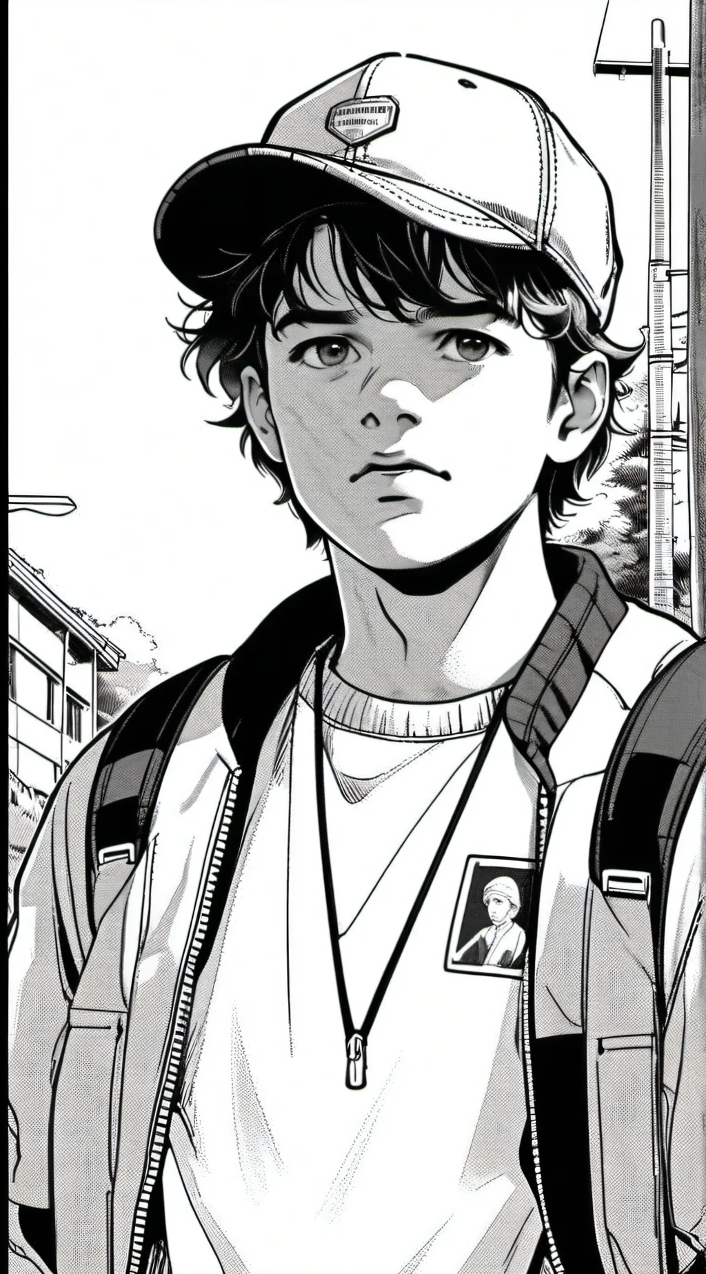 ai character: Dustin Henderson background