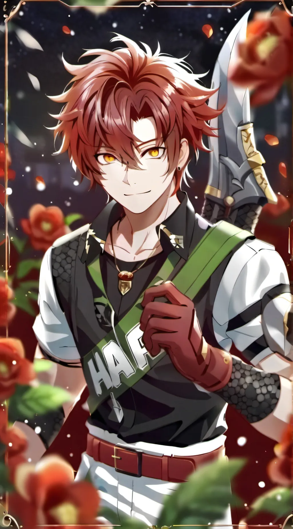 ai character: Damian starr  background