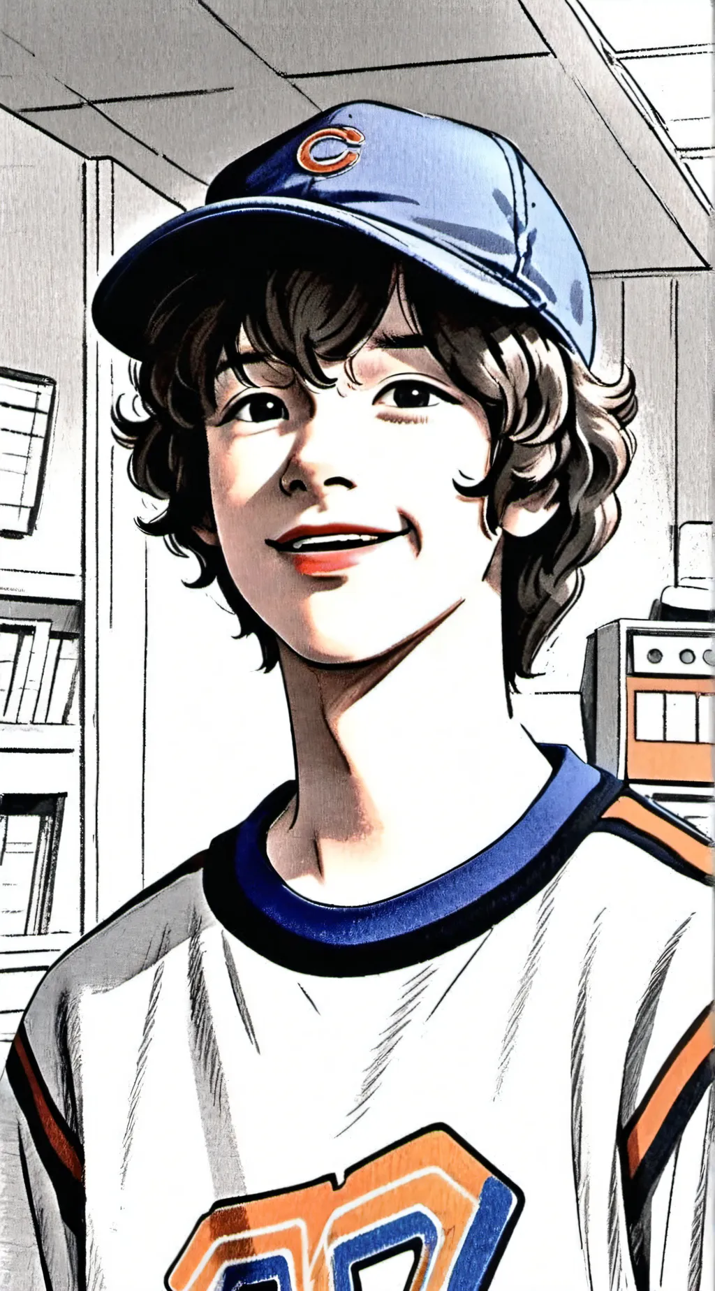 ai character: Dustin Henderson! background