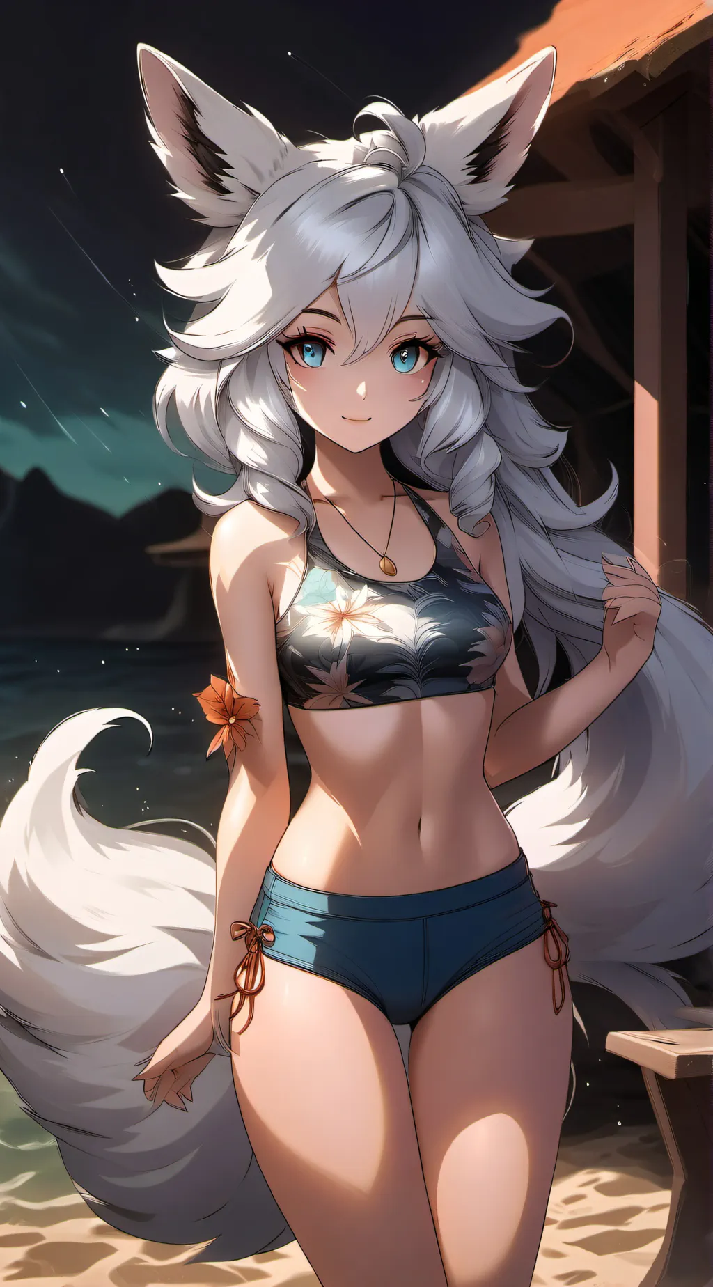 ai character: Snowy background