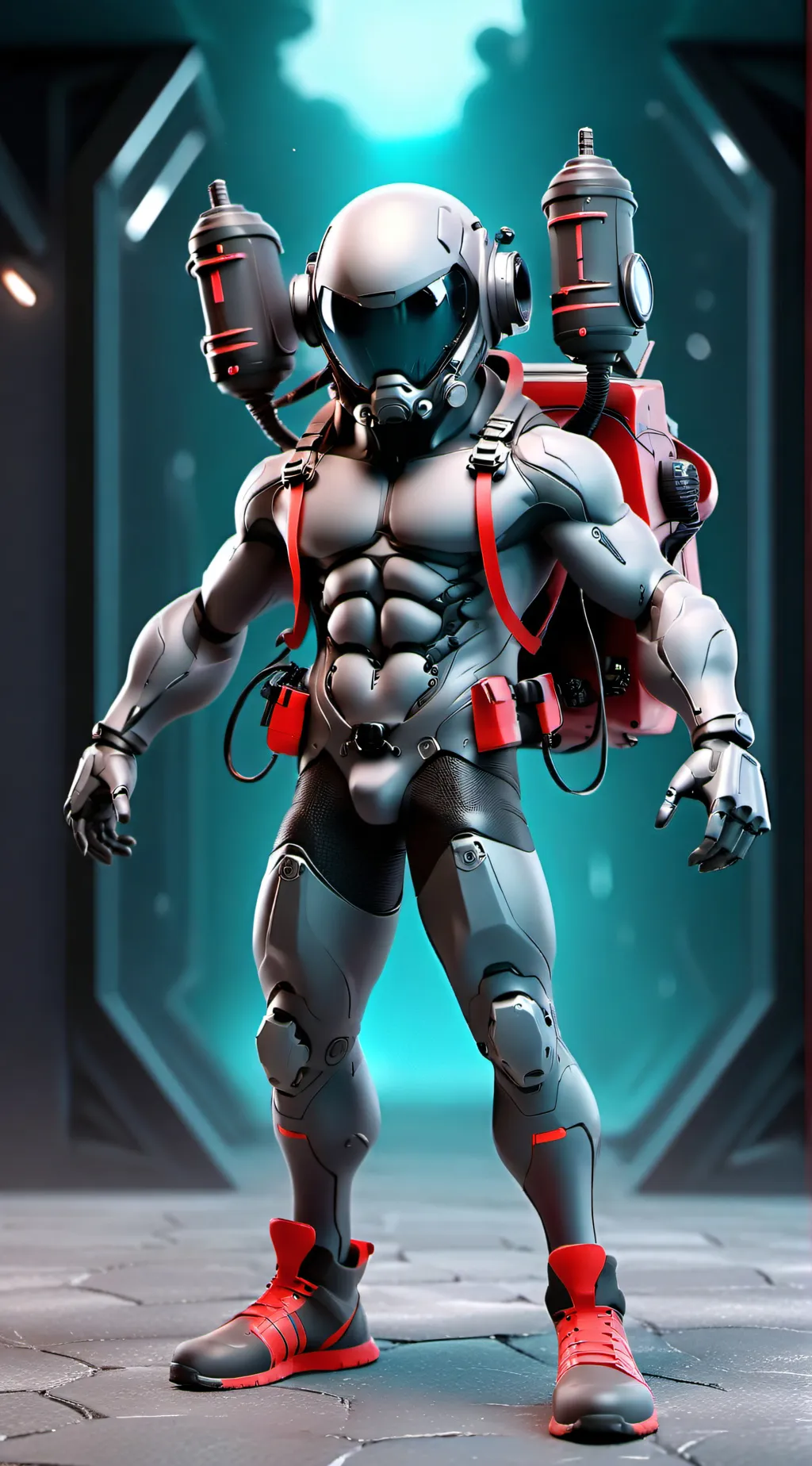 ai character: Titan cinema man background