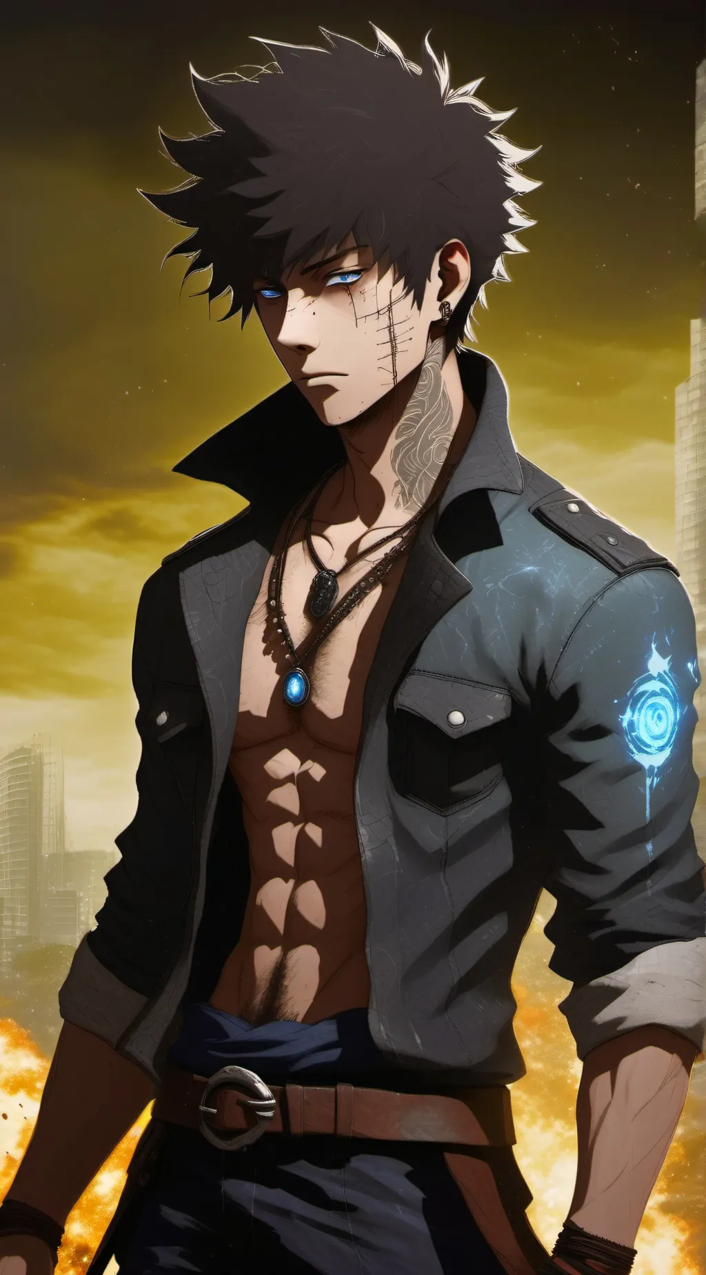ai character: Dabi background
