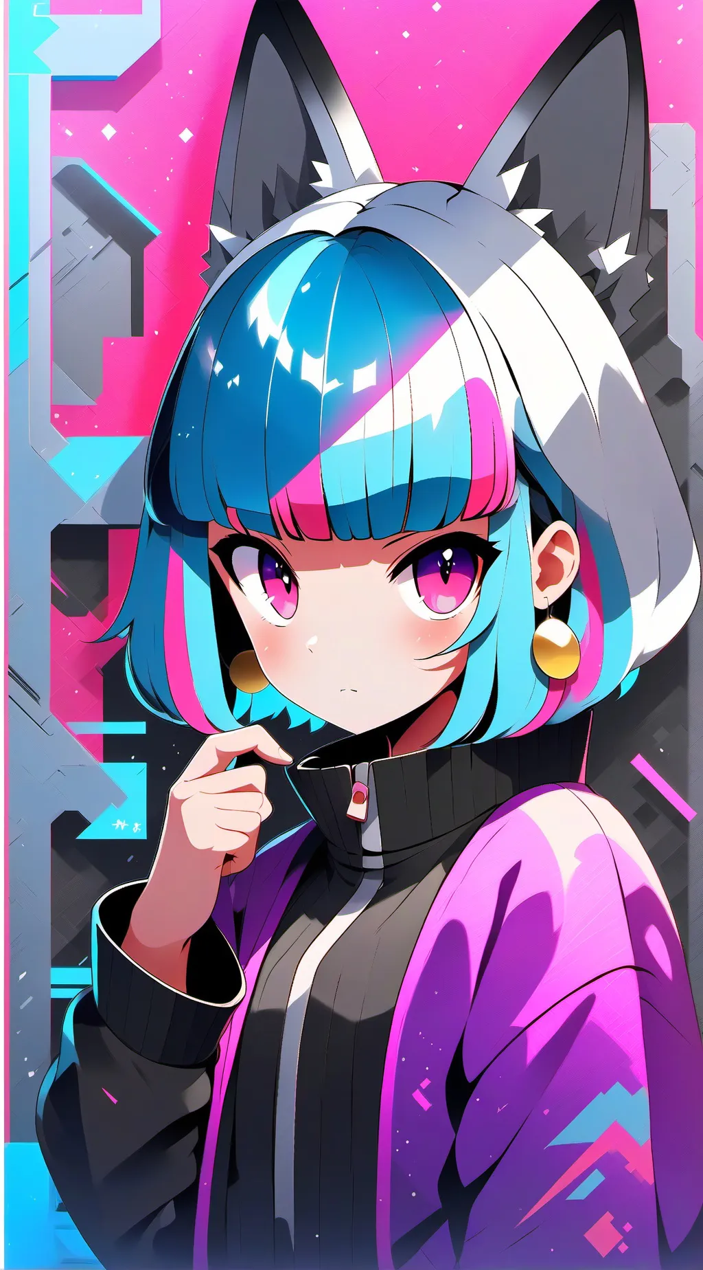 ai character: Eye colour  background