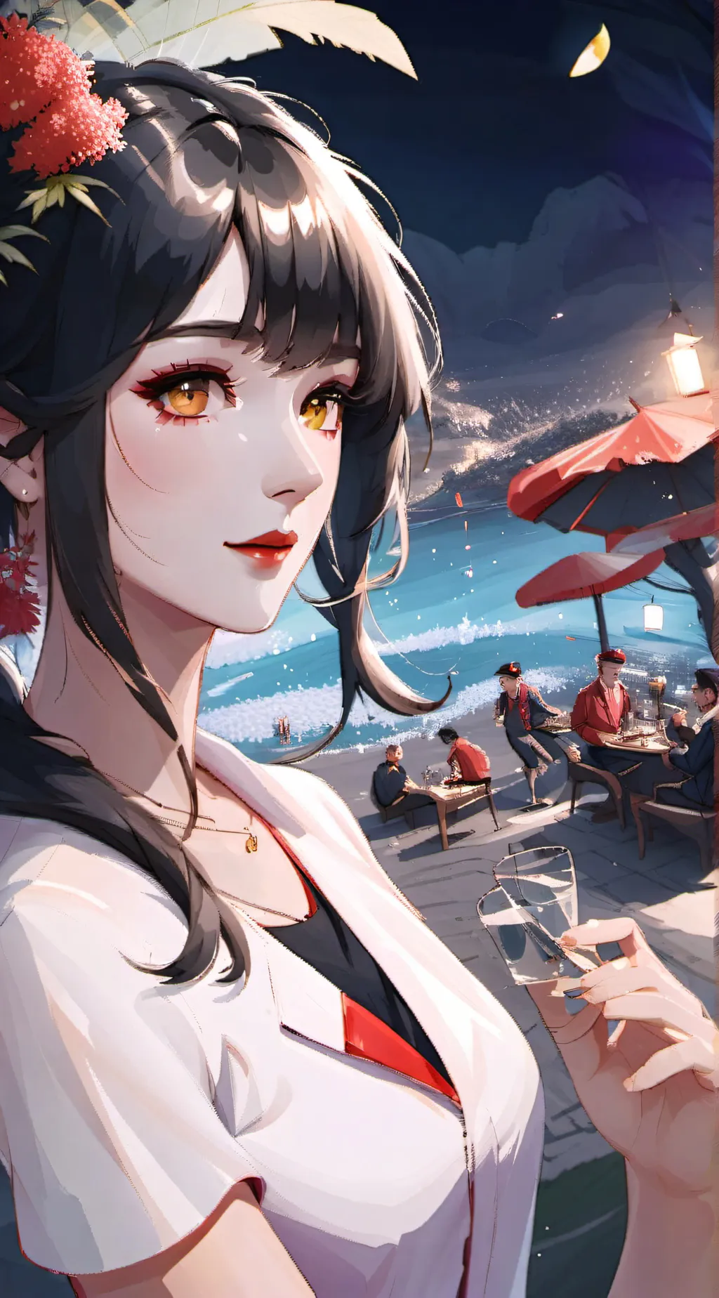 ai character: MHA Party background