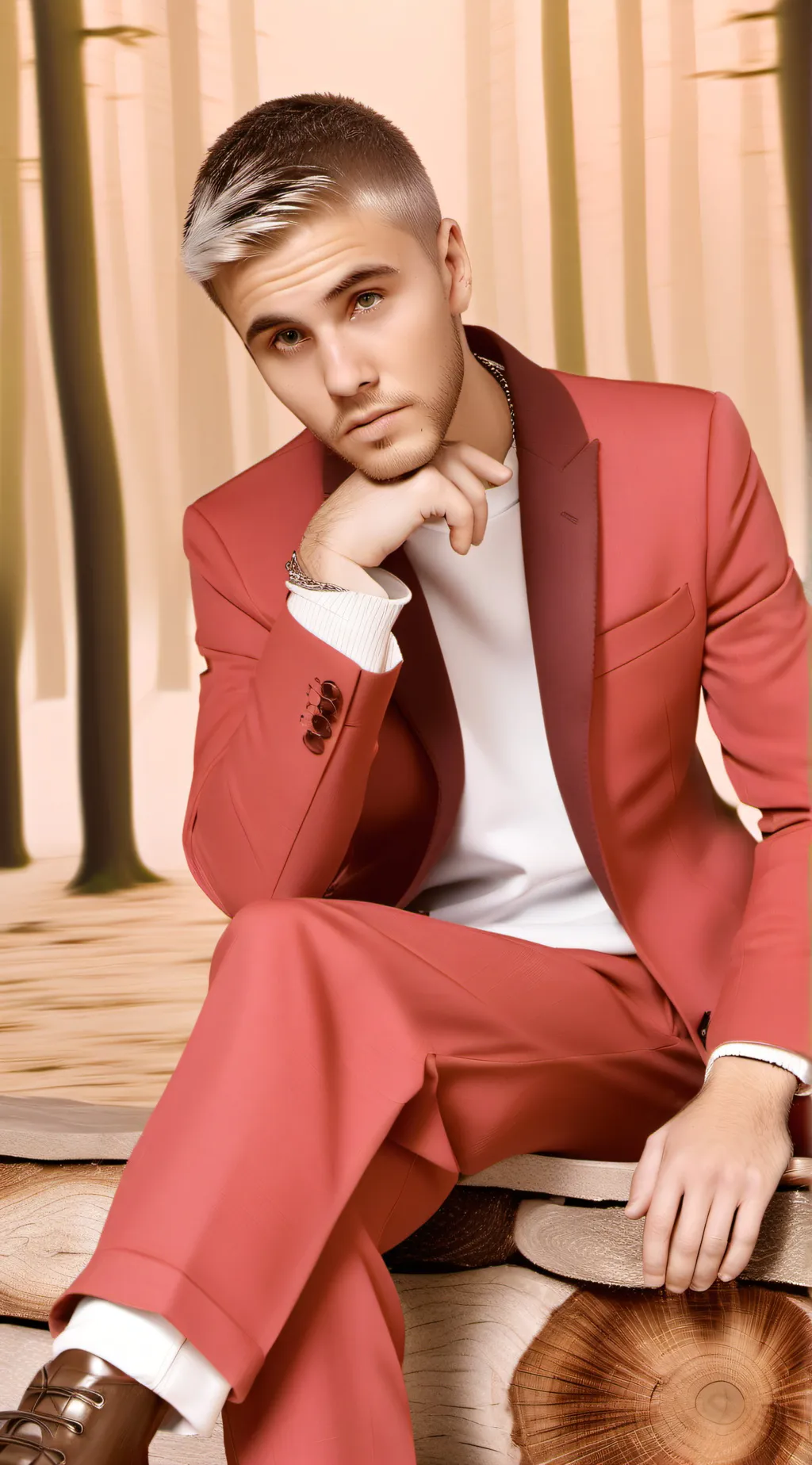 ai character: Justin bieber background