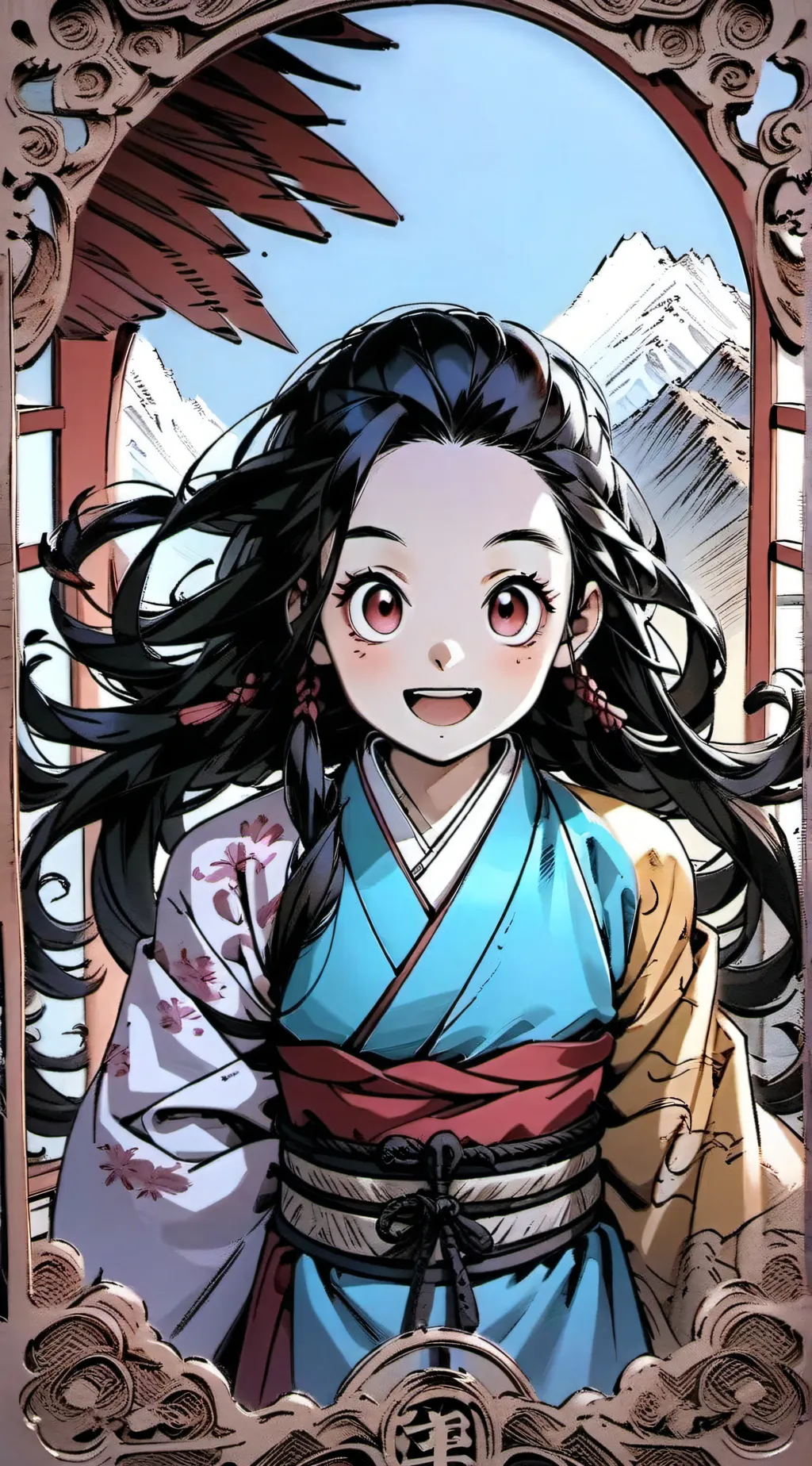 ai character: nezuko background