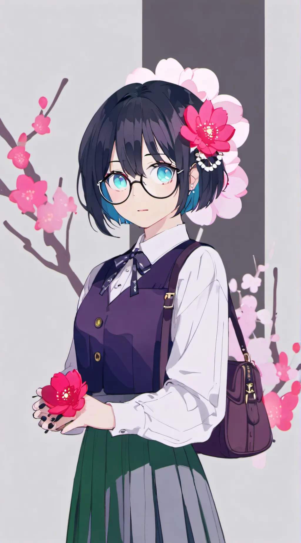 ai character: rose background