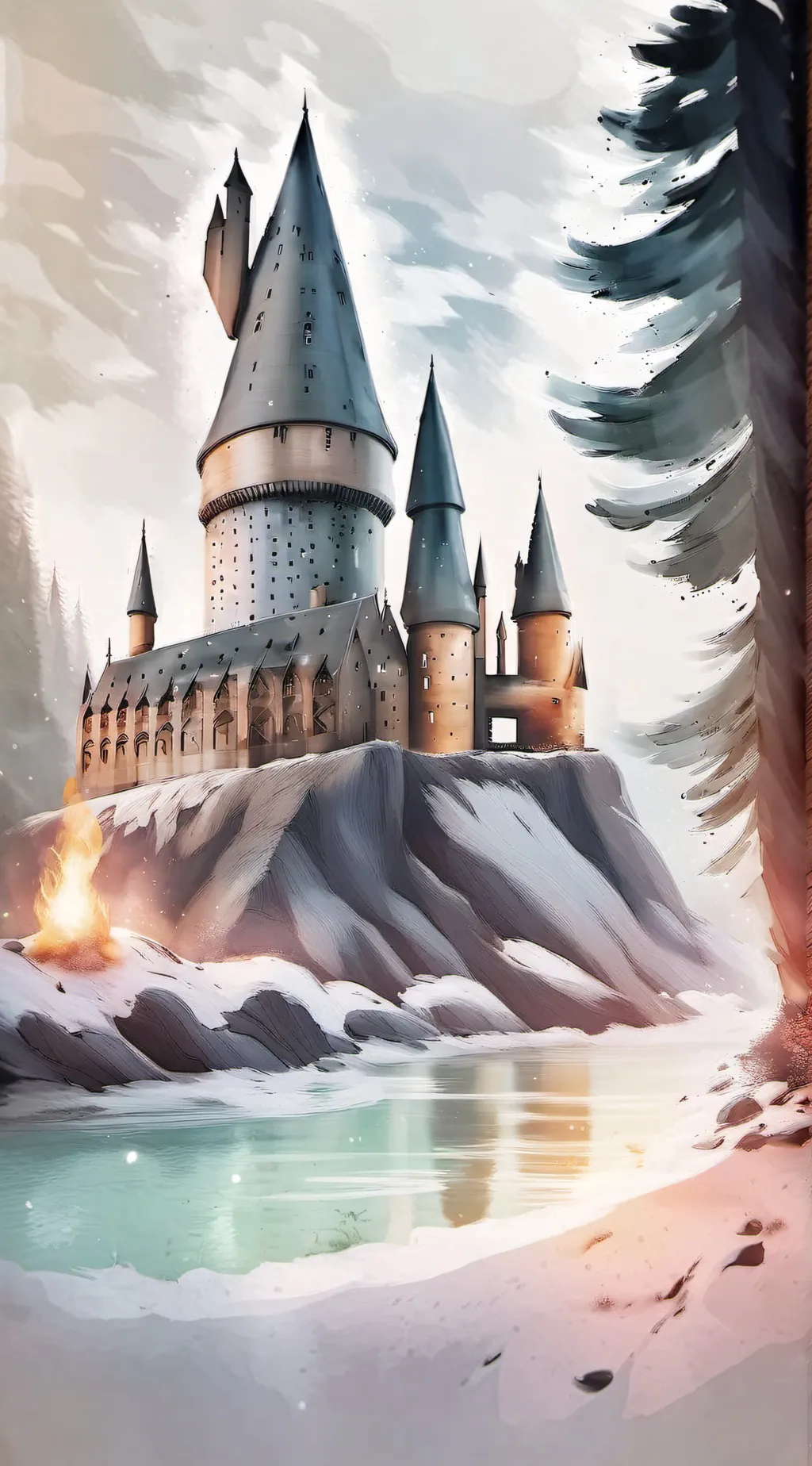 ai character: Hogwarts  background