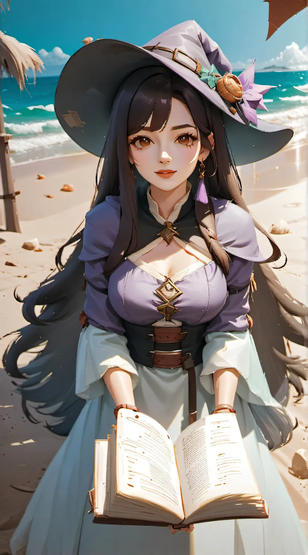 ai character: Sand witch/ poppy background