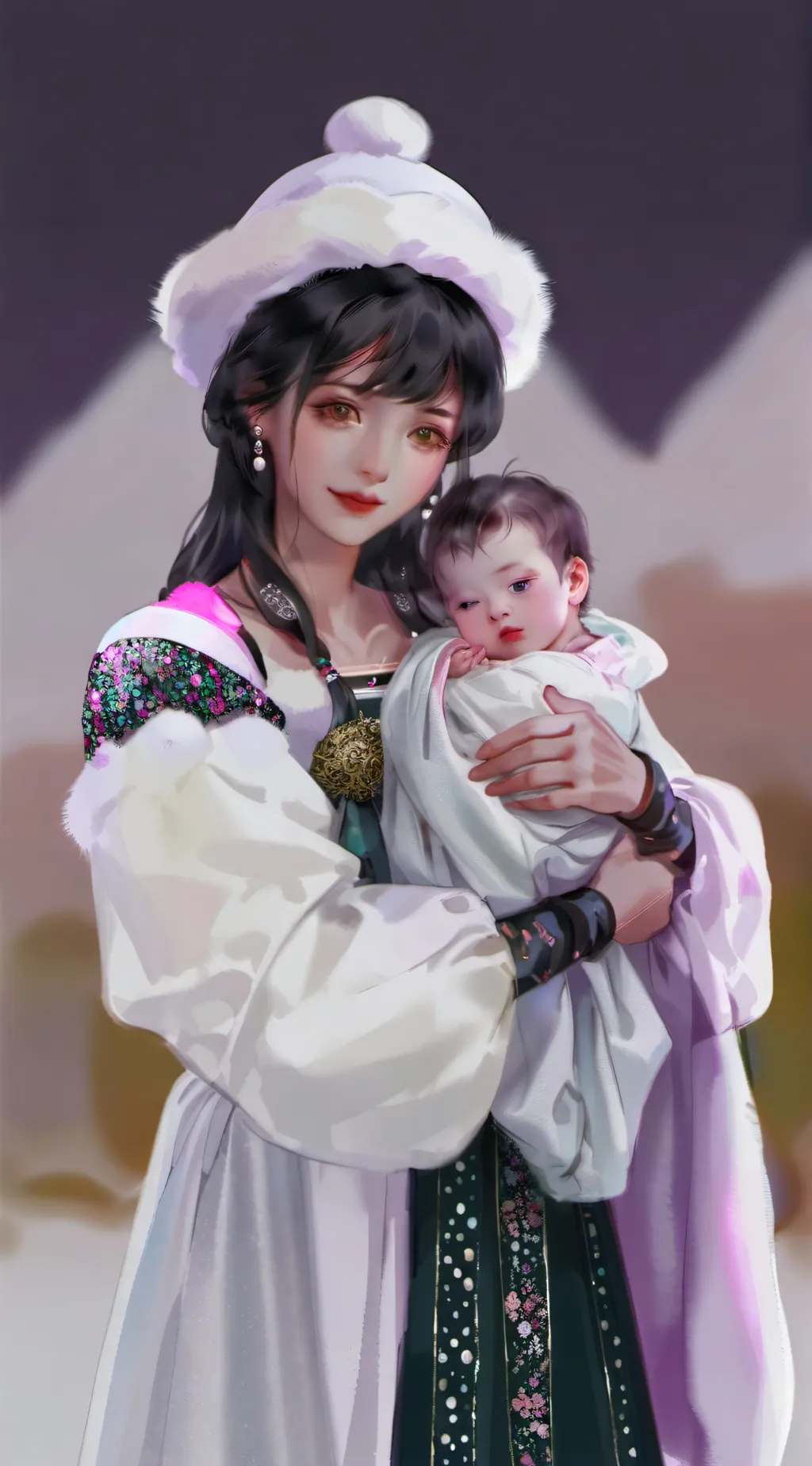 ai character: baby lily background