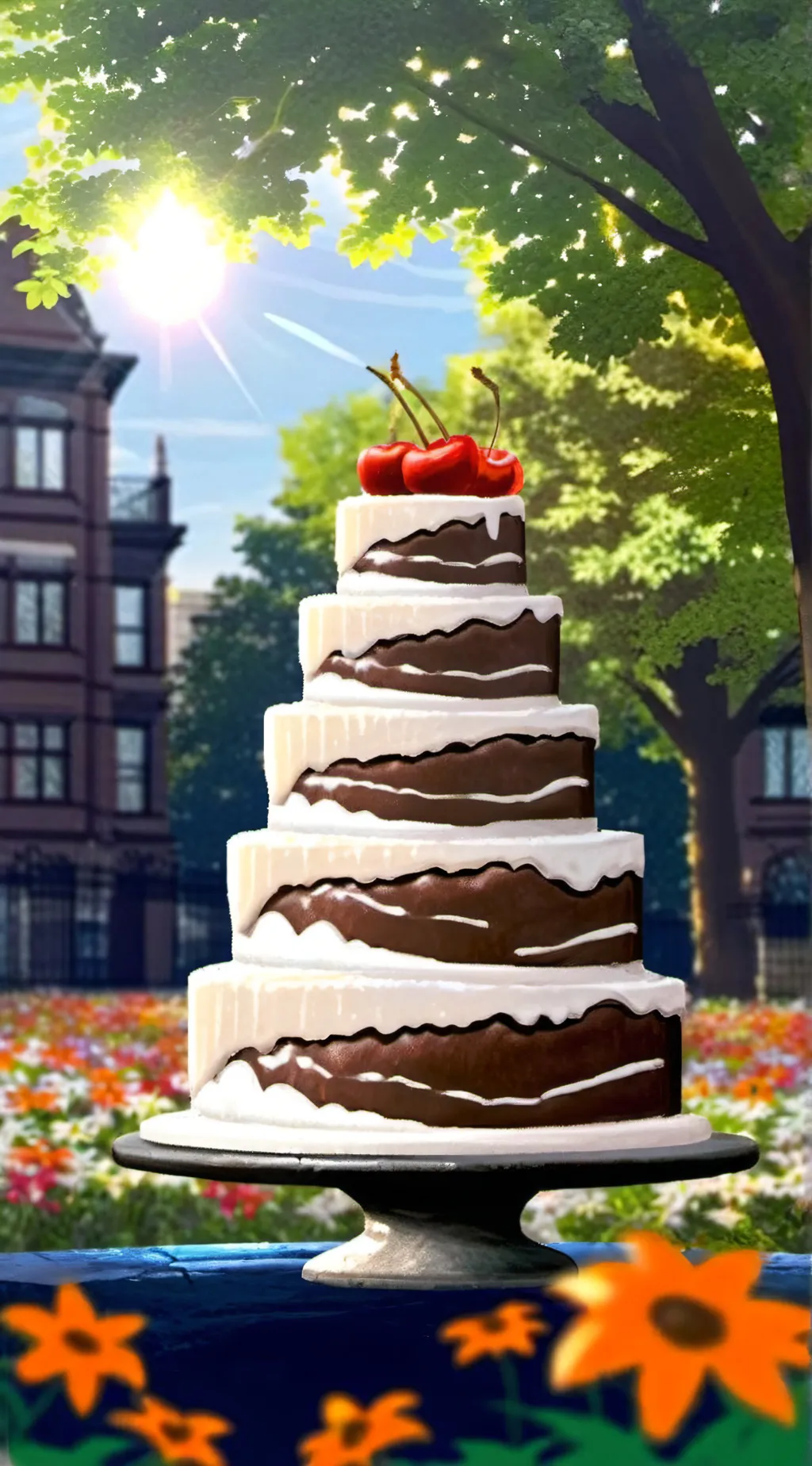 ai character: celebration day background