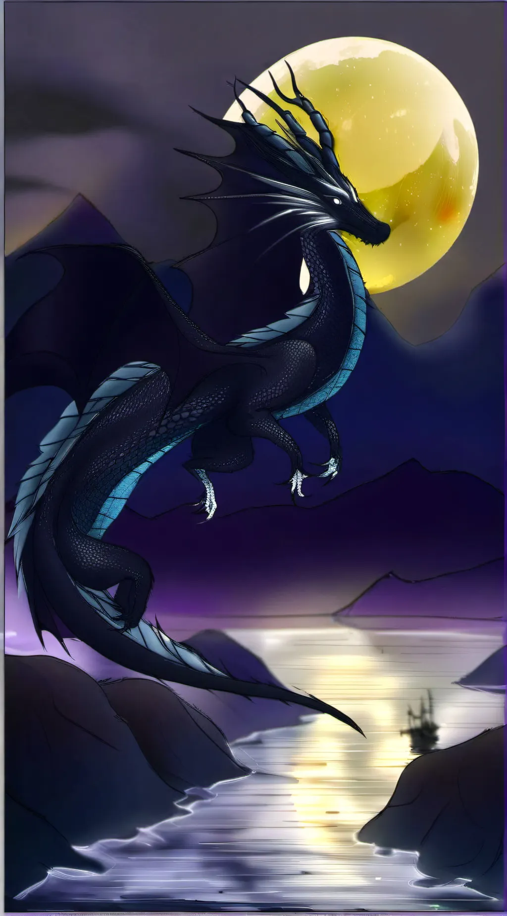 ai character: Moonlight background