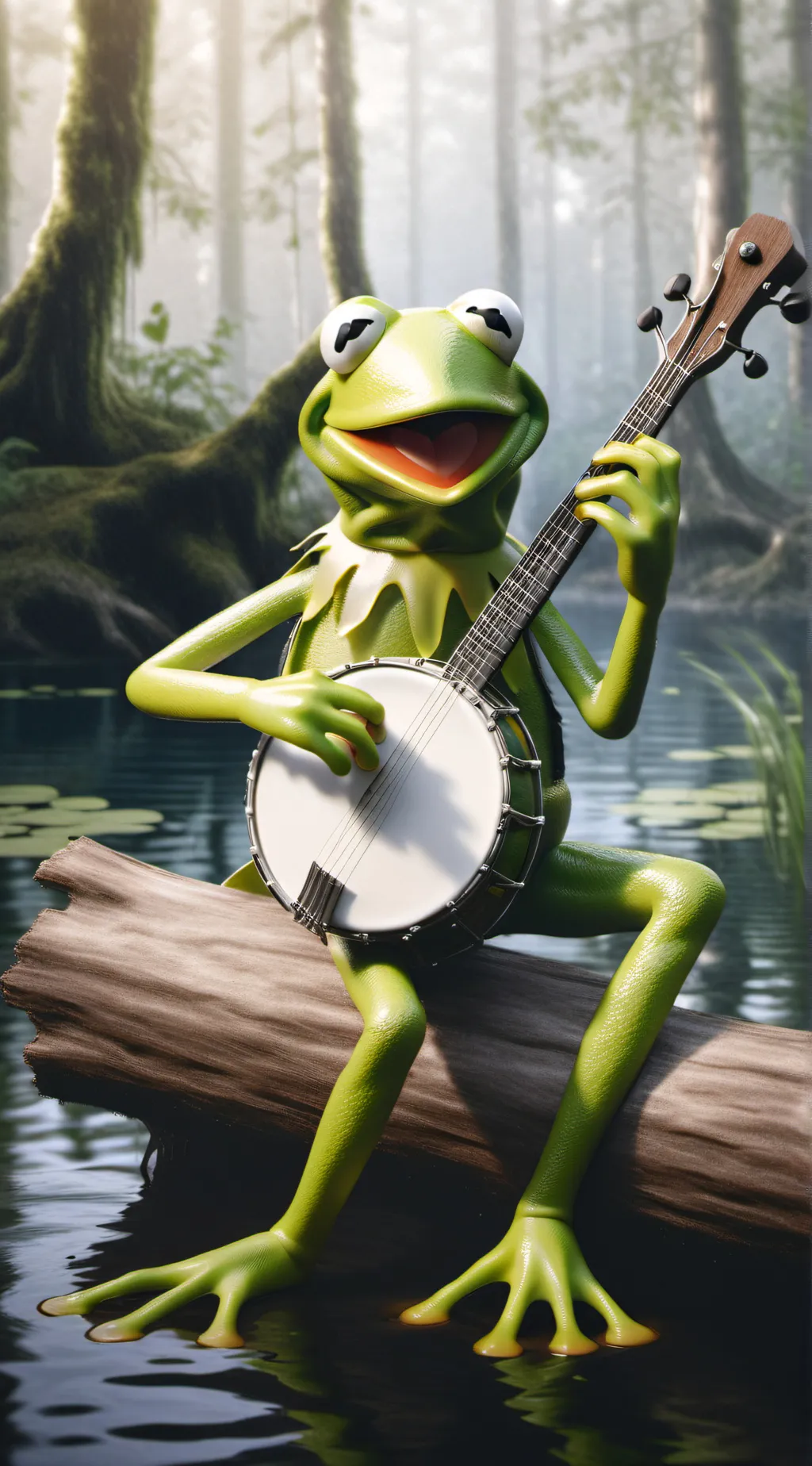 ai character: Kermit the Frog background