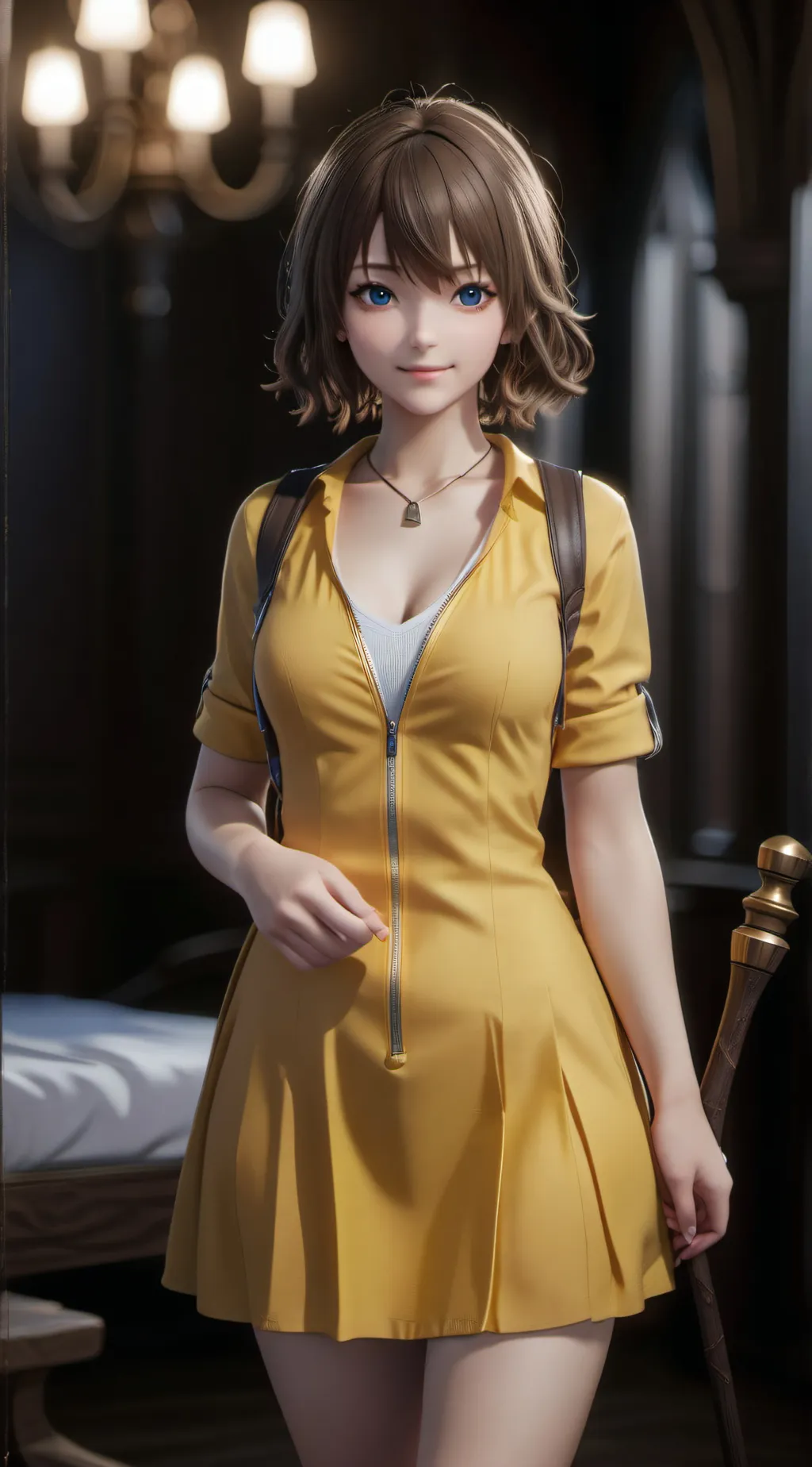 ai character: Selphie  background