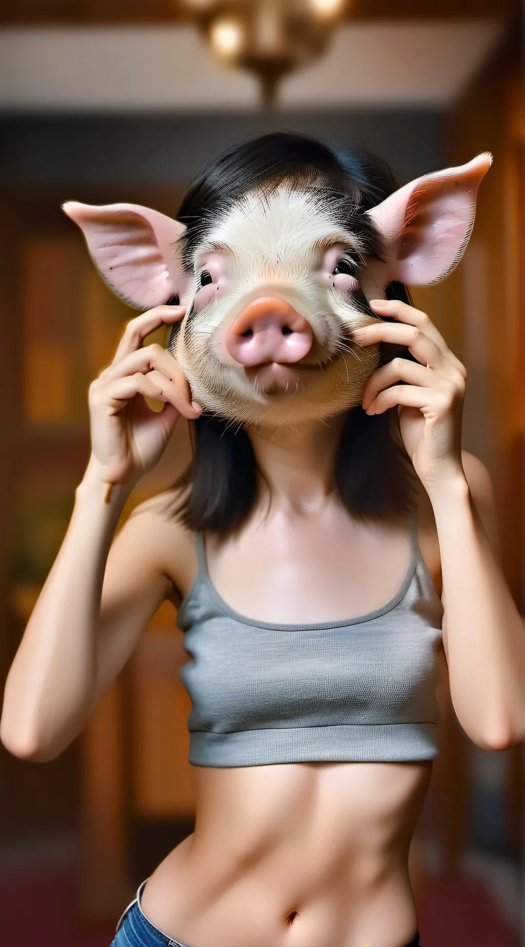 ai character: Larissa (Pig Mask) background