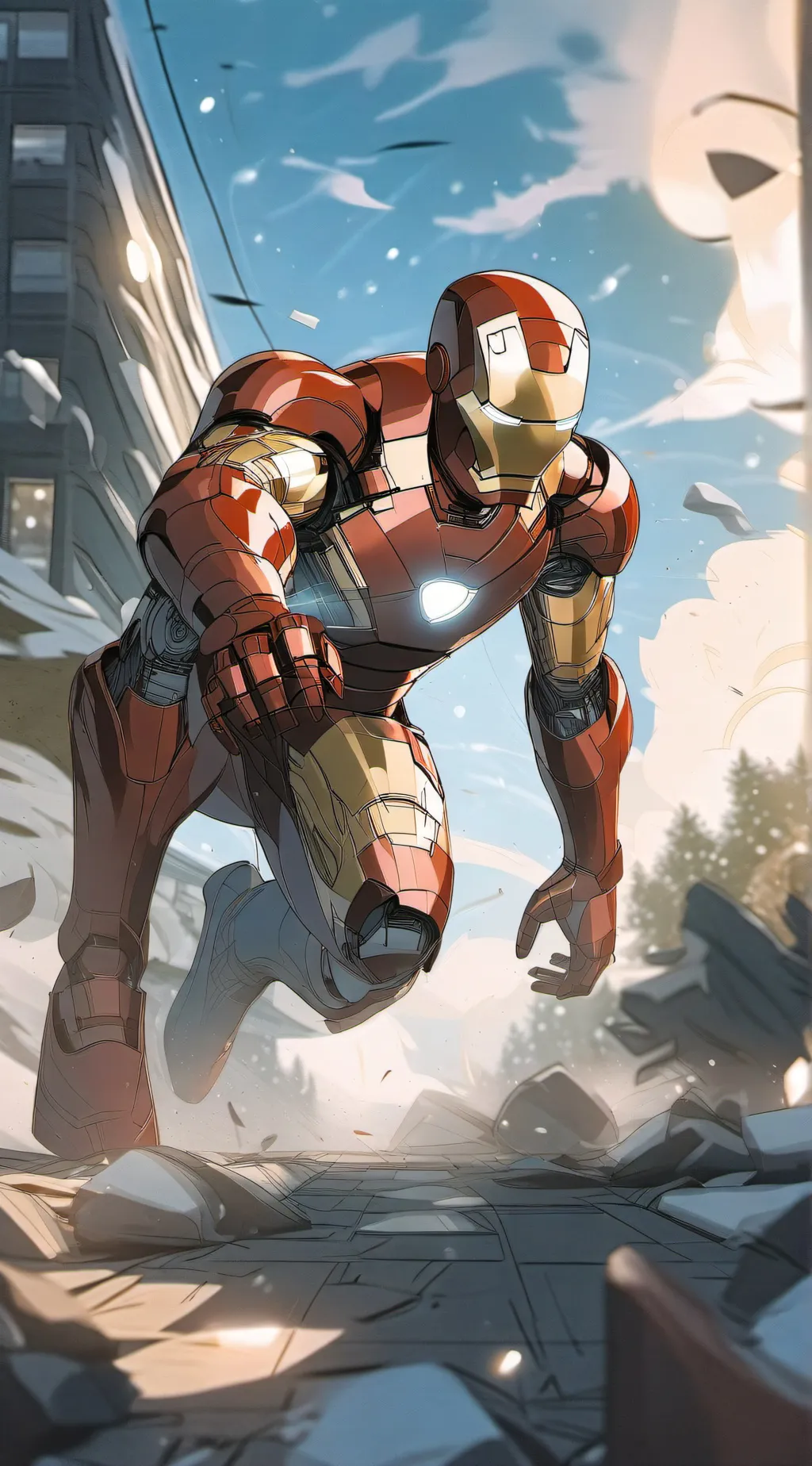 ai character: Avengers (Auction) background